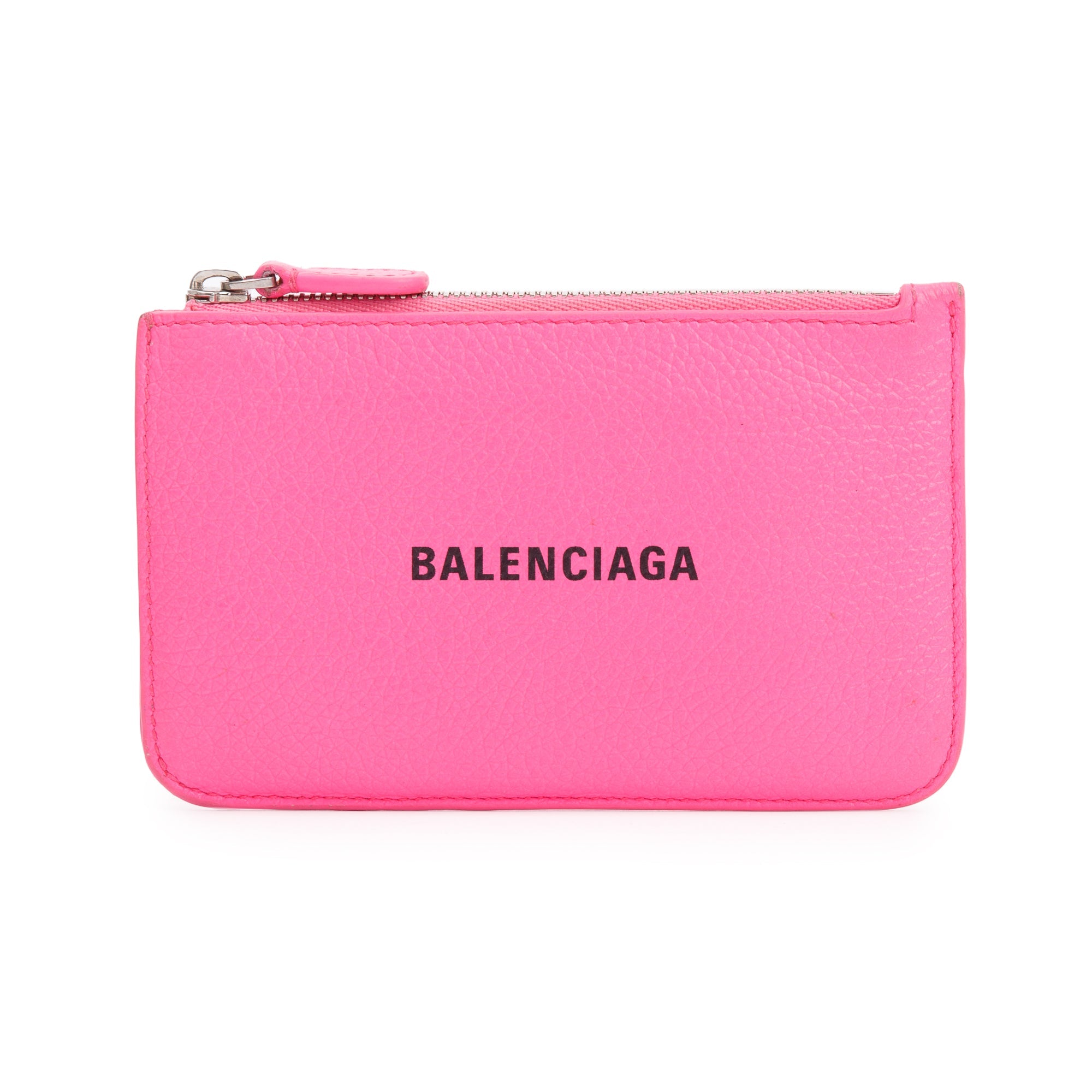 Balenciaga Pink Calfskin Leather Large Long Coin and Card Holder w/ Box