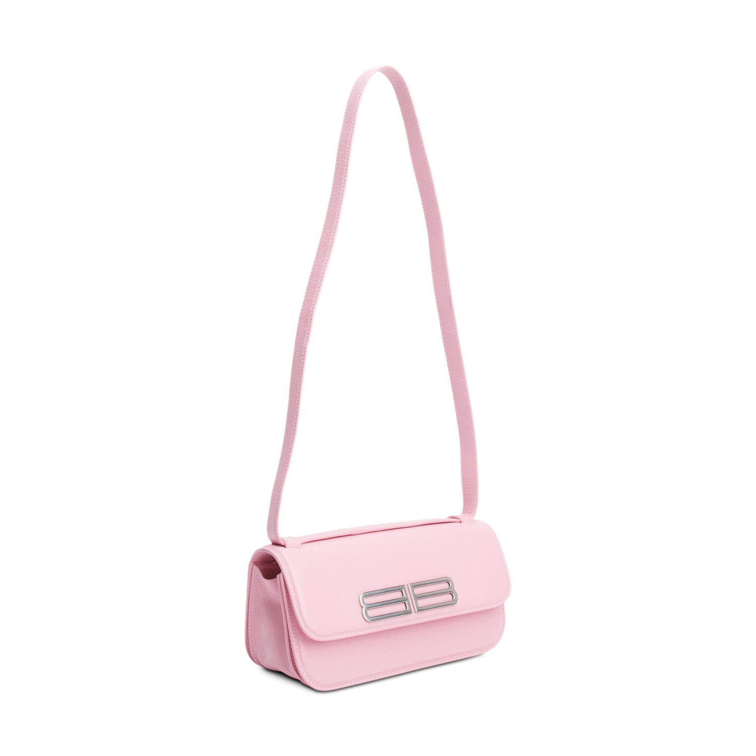 Balenciaga Pink Calfskin Leather Small Gossip Flap Bag
