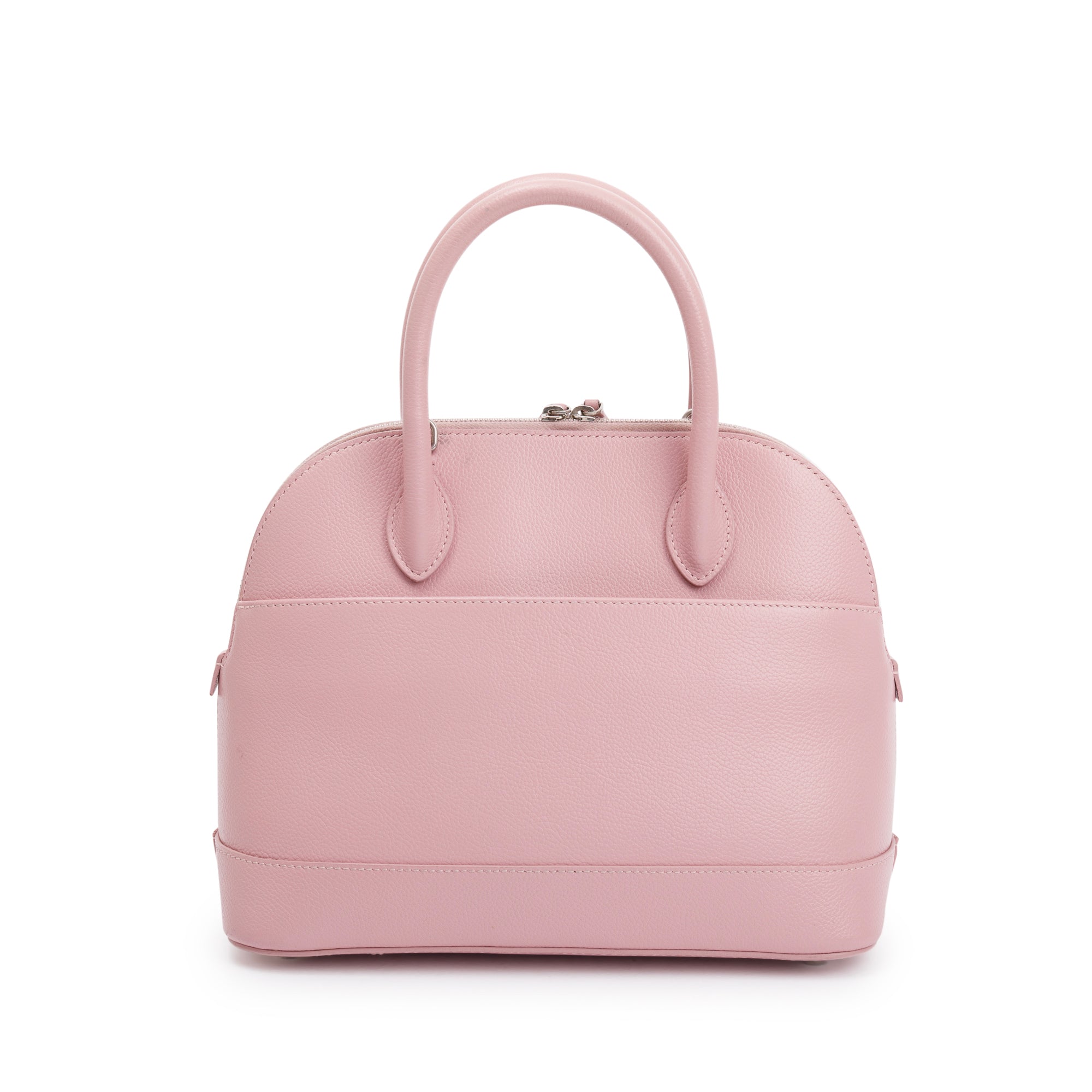 Balenciaga Pink Grained Calfskin Leather Ville S Top Handle Bag w/ Strap