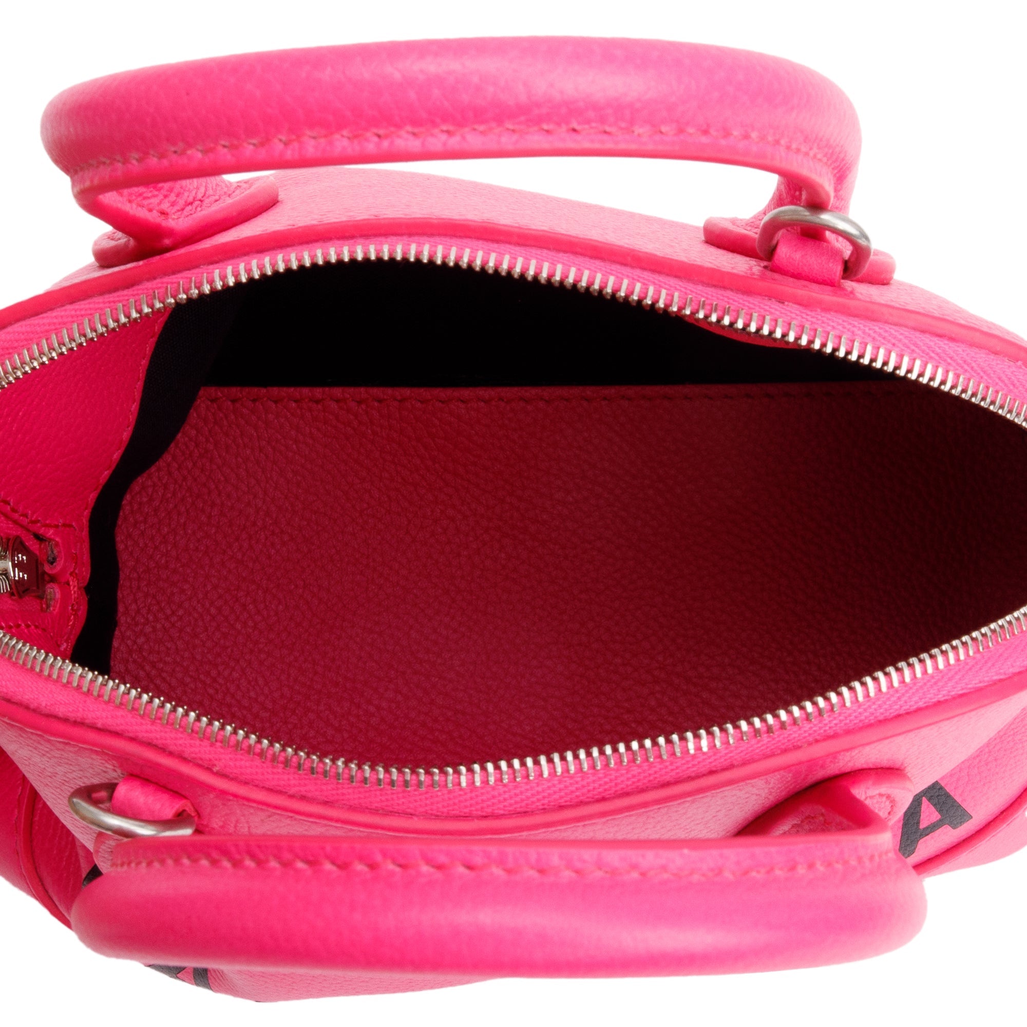 Balenciaga Pink Grained Calfskin Leather XXS Ville Top Handle Bag