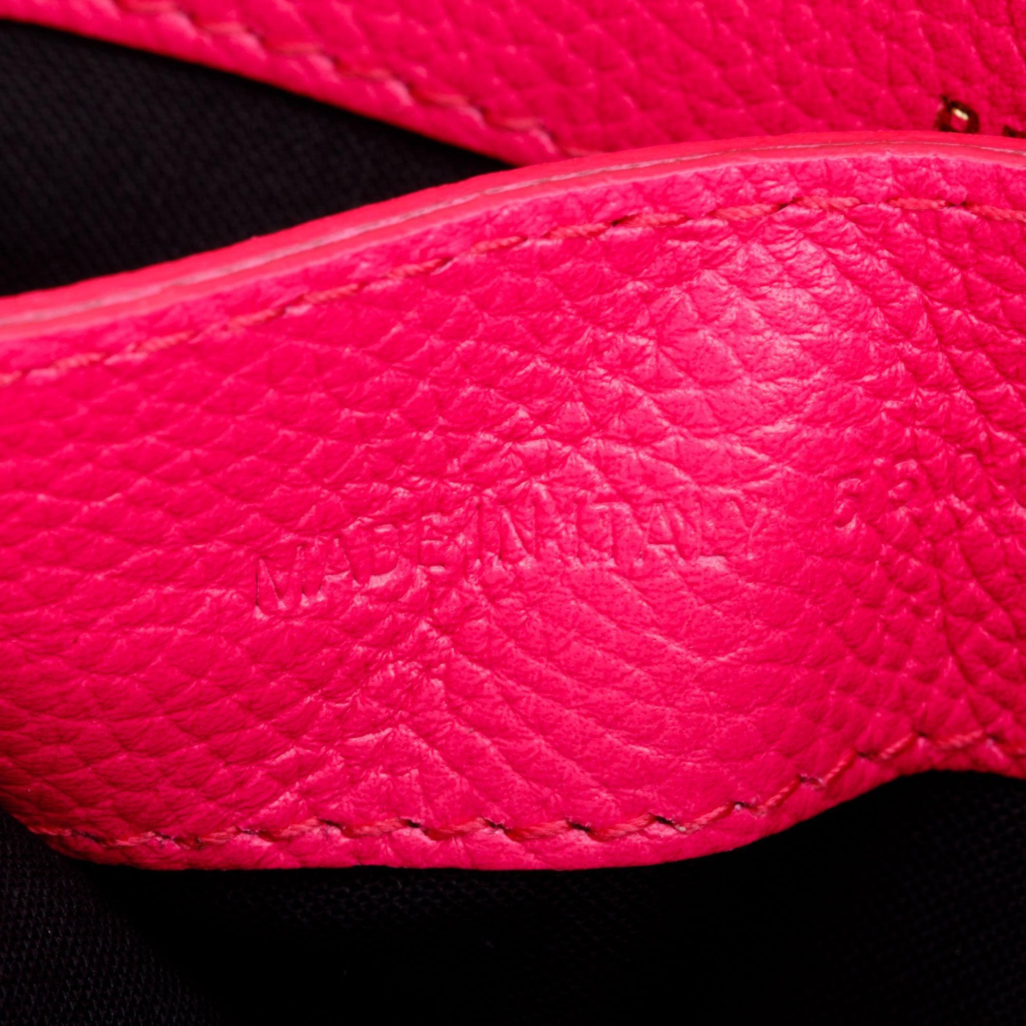 Balenciaga Pink Grained Calfskin Leather XXS Ville Top Handle Bag