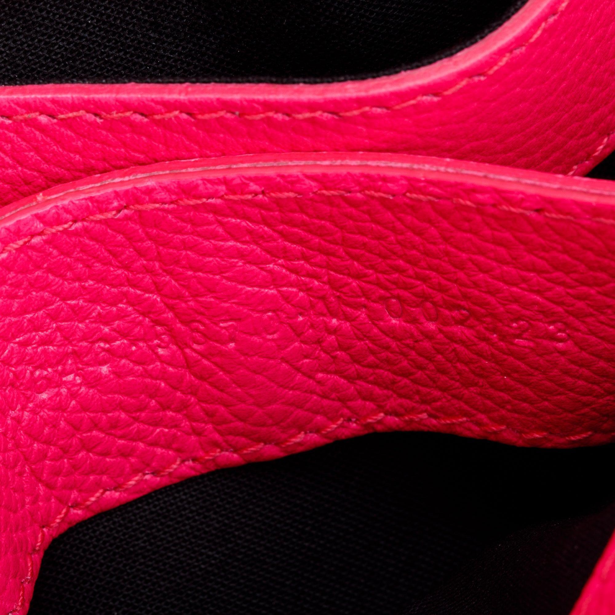 Balenciaga Pink Grained Calfskin Leather XXS Ville Top Handle Bag