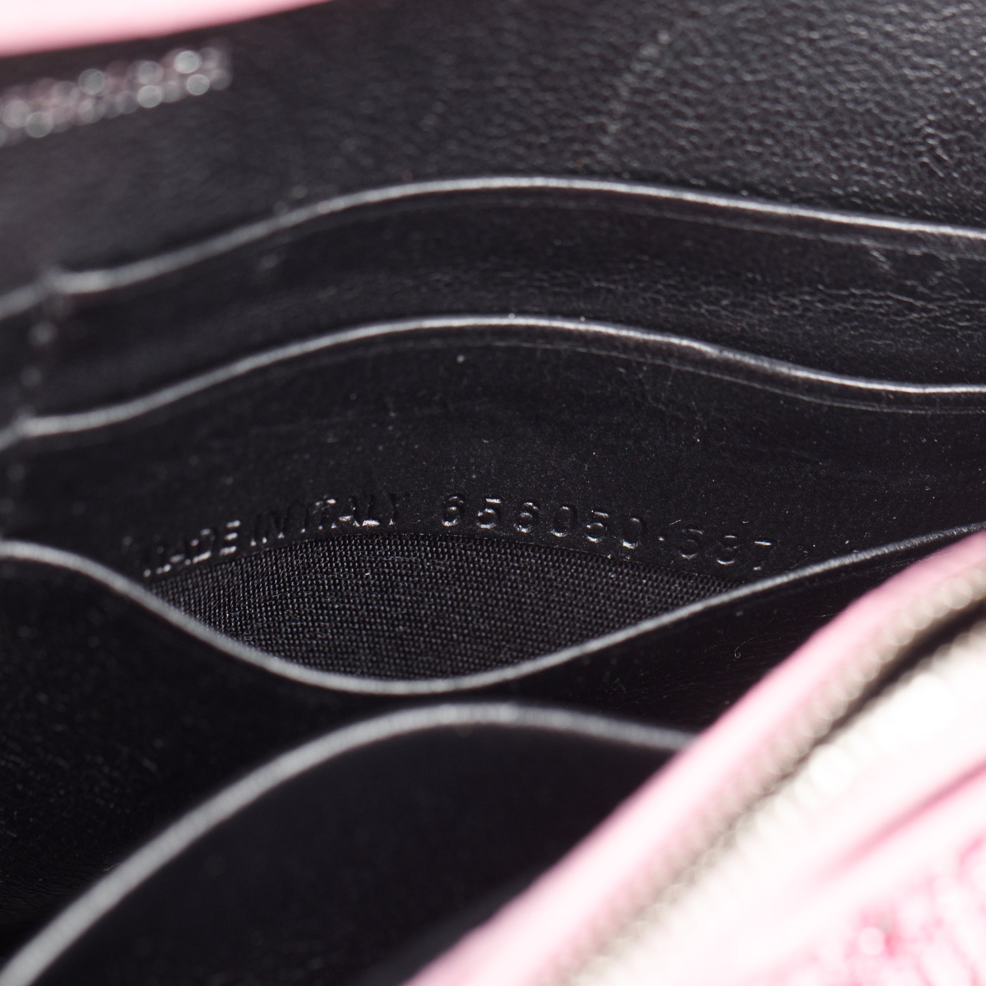 Balenciaga Pink Rhinestone Hourglass Wallet on Chain w/ Box