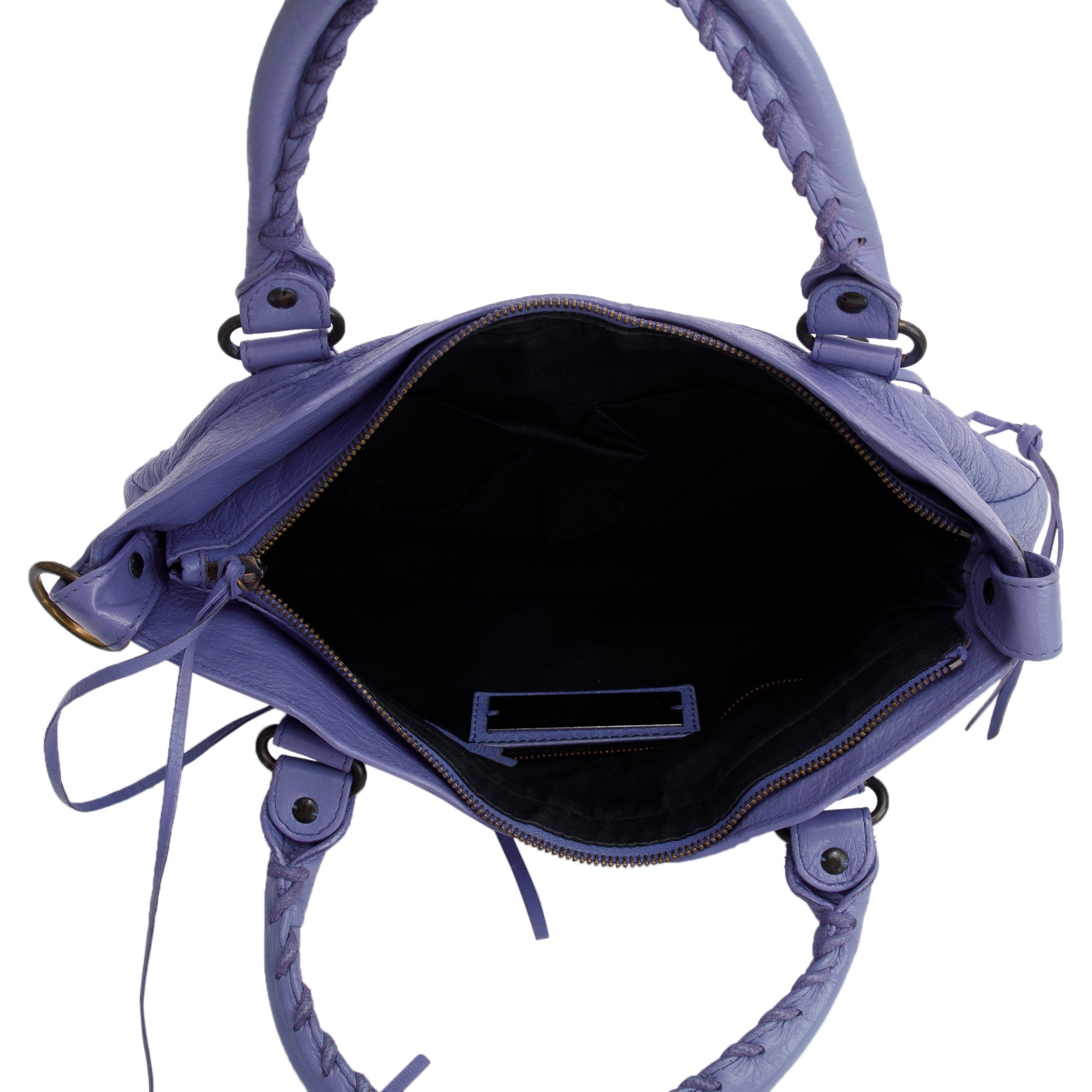 Balenciaga Purple Arena Leather Motocross Classic First Bag