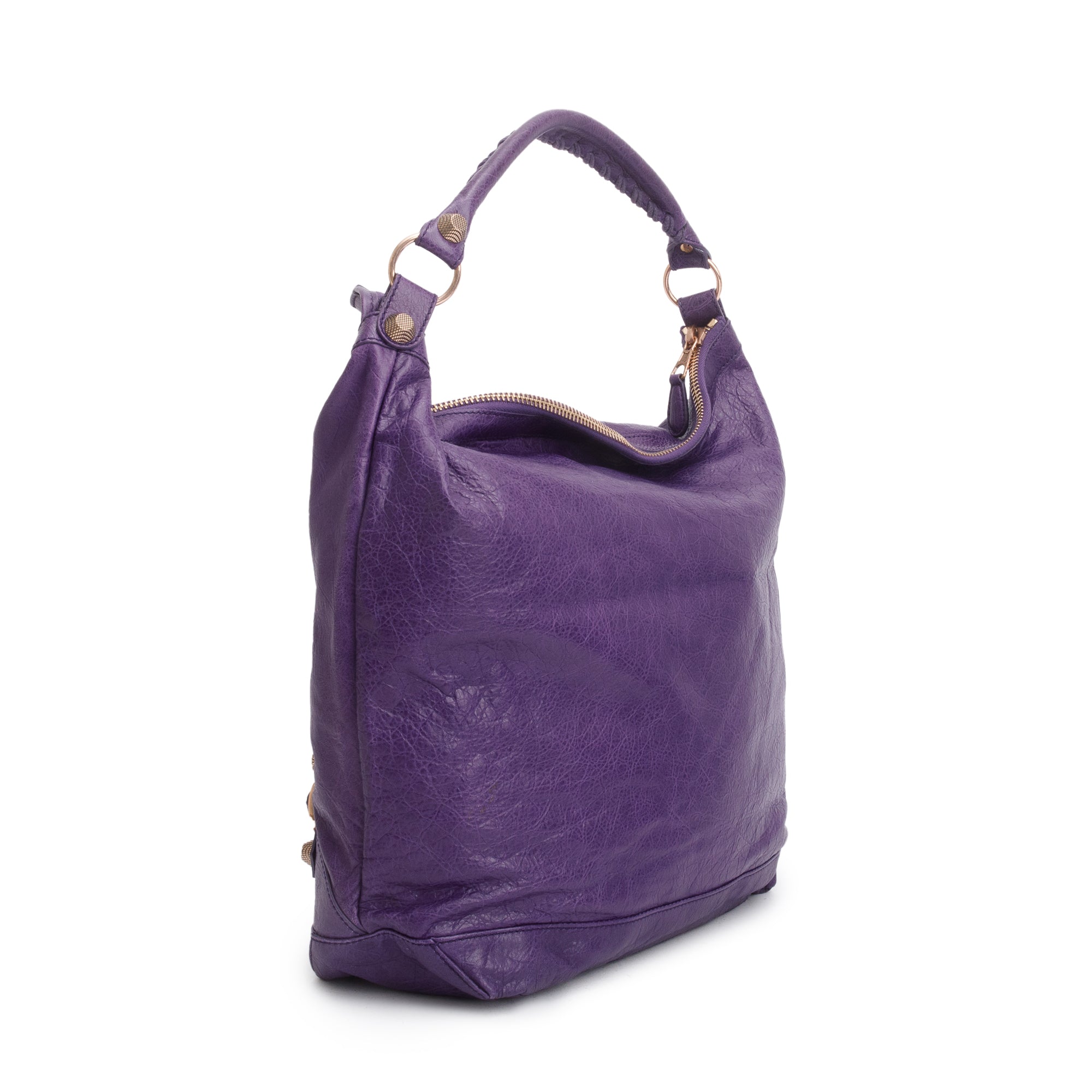 Balenciaga Purple Cassis Agneau Leather Giant 12 Day Bag