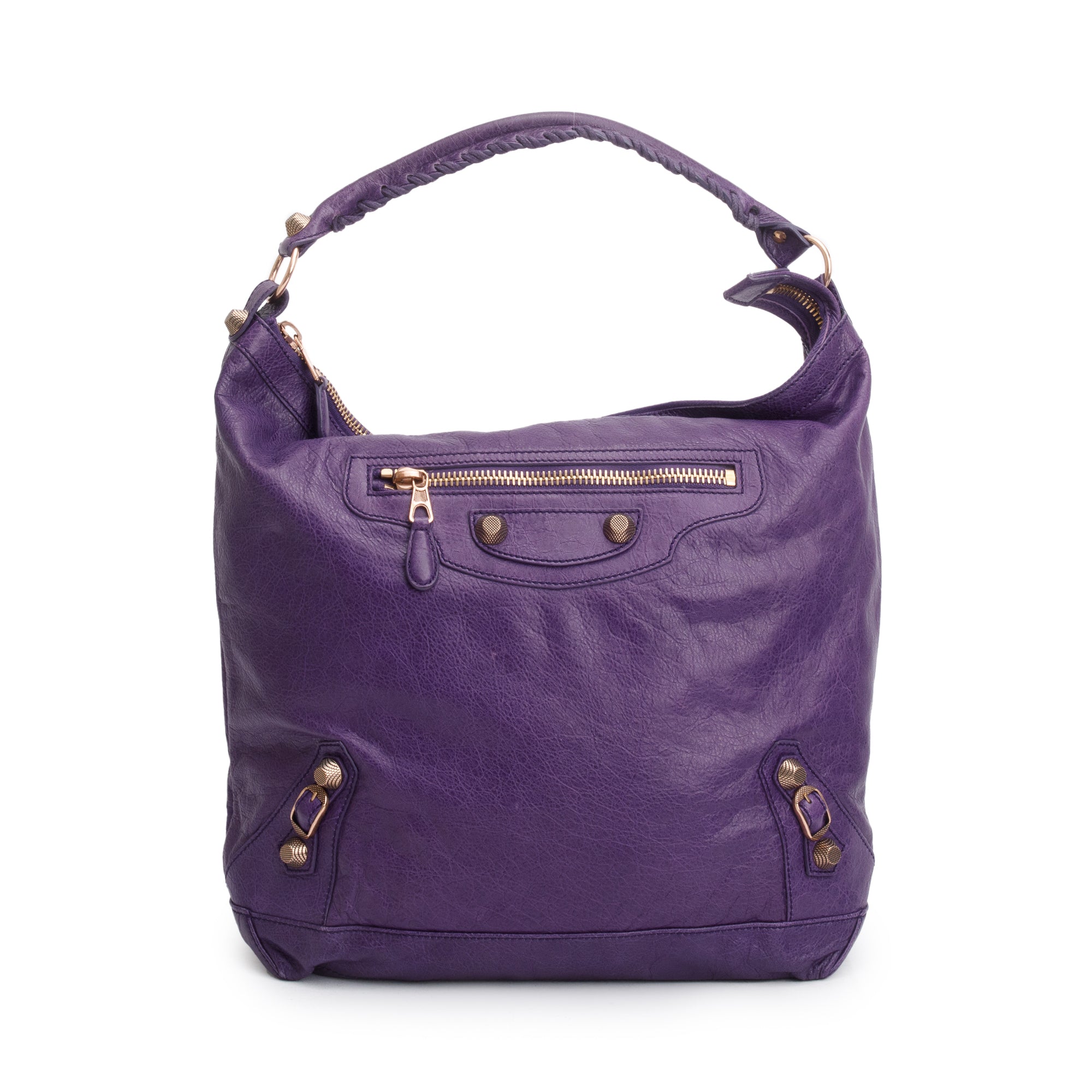 Balenciaga Purple Cassis Agneau Leather Giant 12 Day Bag