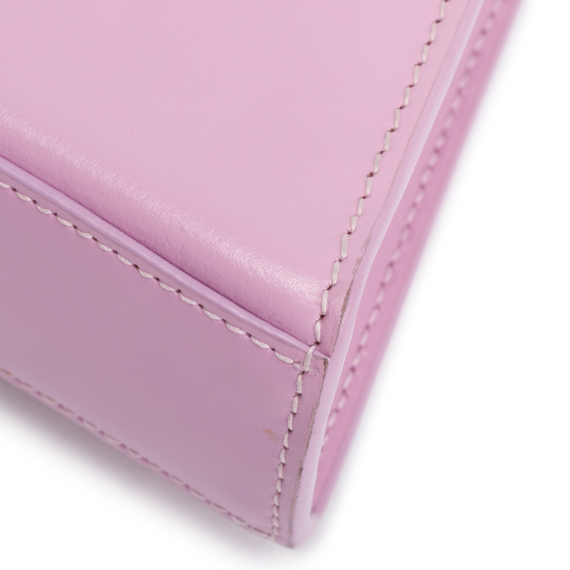 Balenciaga Purple Smooth Leather Hourglass Wallet on Chain