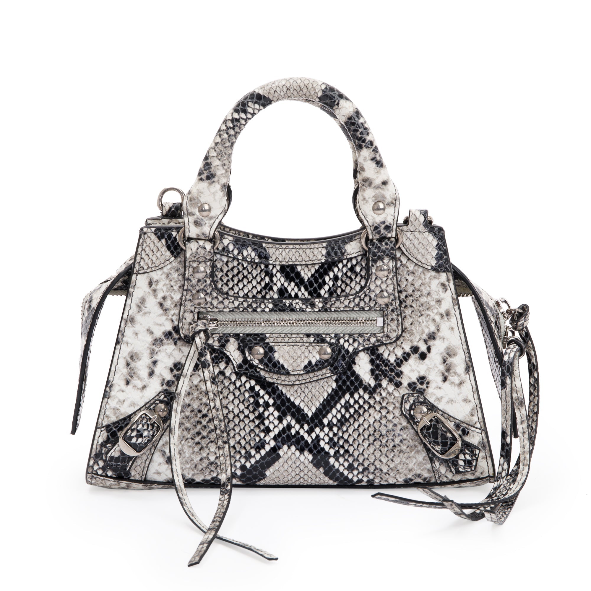 Balenciaga Python Embossed Neo Classic Mini City Bag w/ Strap