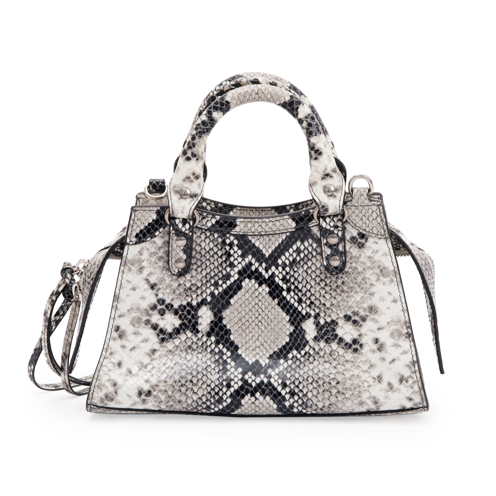 Balenciaga Python Embossed Neo Classic Mini City Bag w/ Strap