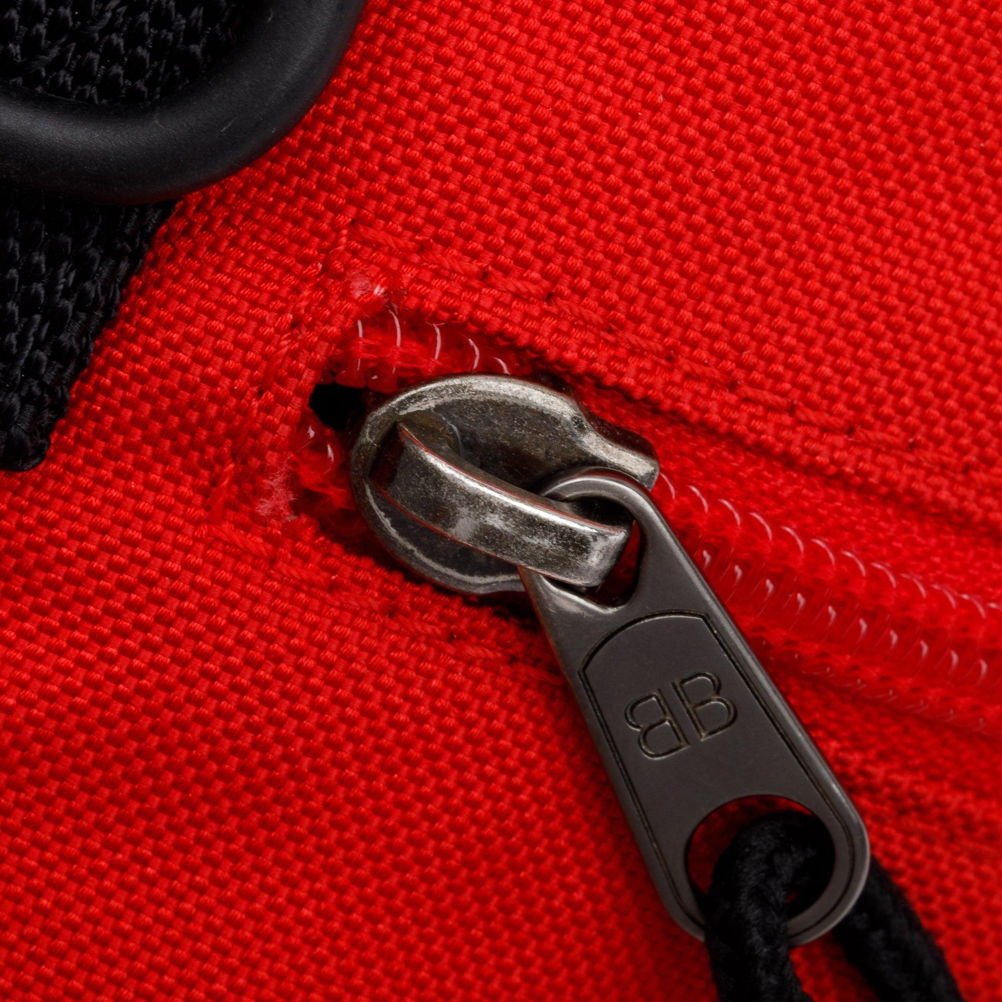 Balenciaga Red Canvas BB Logo Water Bottle Holder Crossbody