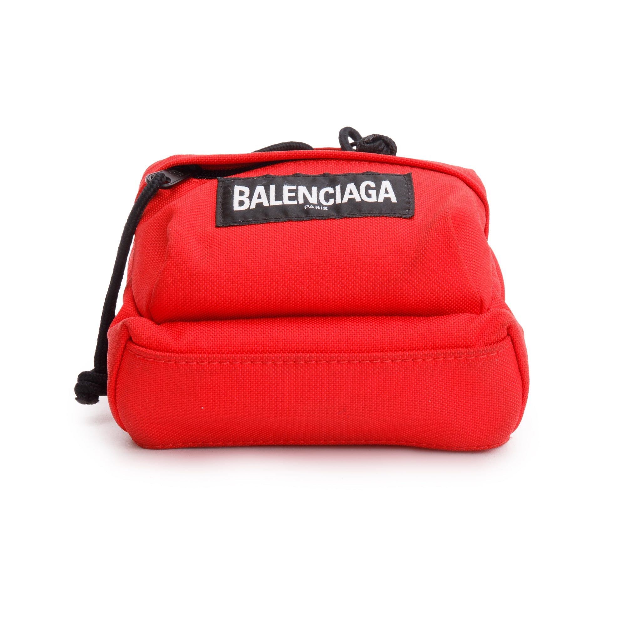 Balenciaga Red Canvas Oversized Mini Backpack Crossbody