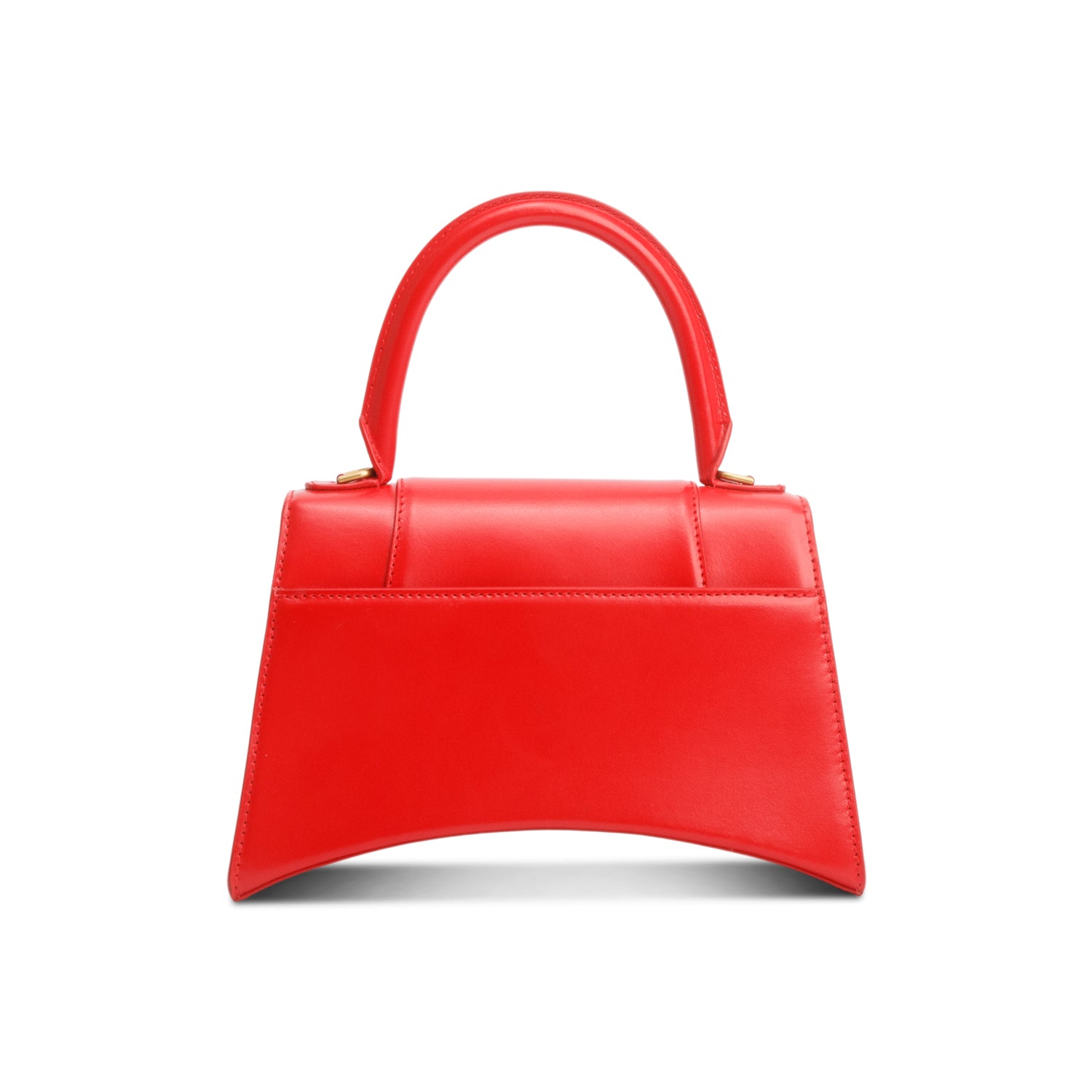 Balenciaga Red Smooth Leather Small Hourglass Top Handle Bag w/ Strap