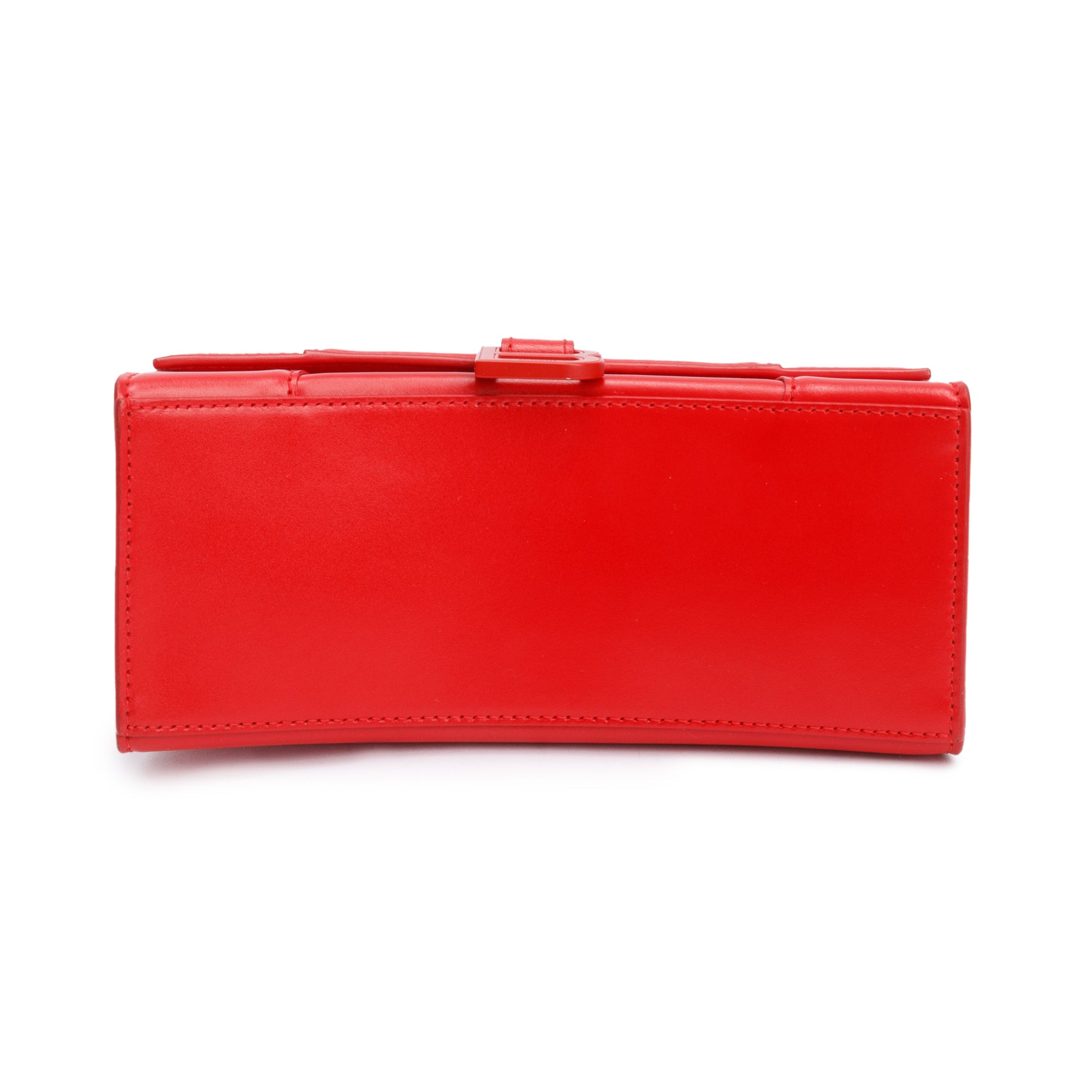 Balenciaga Red Smooth Leather Small Hourglass Top Handle Bag w/ Strap