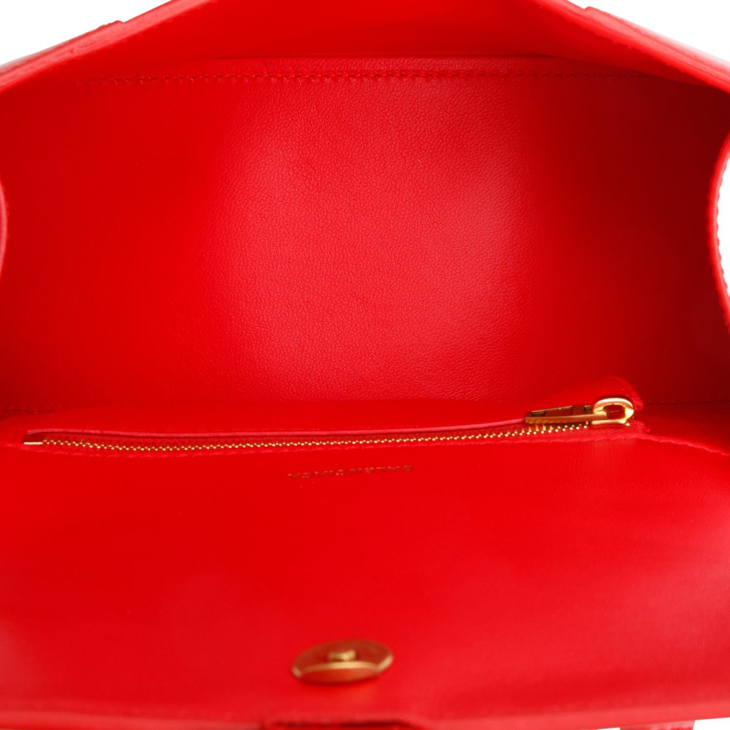 Balenciaga Red Smooth Leather Small Hourglass Top Handle Bag w/ Strap