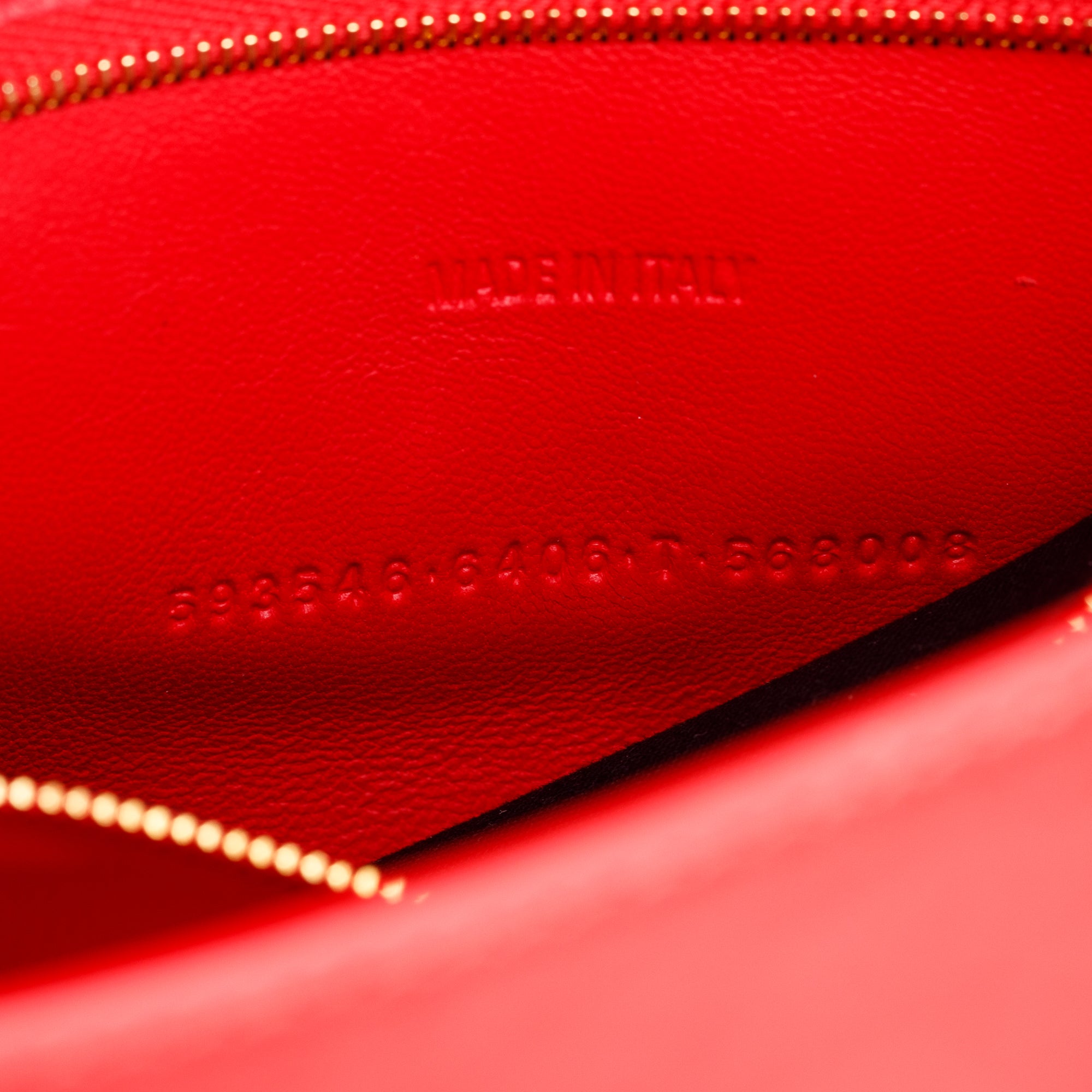 Balenciaga Red Smooth Leather Small Hourglass Top Handle Bag w/ Strap