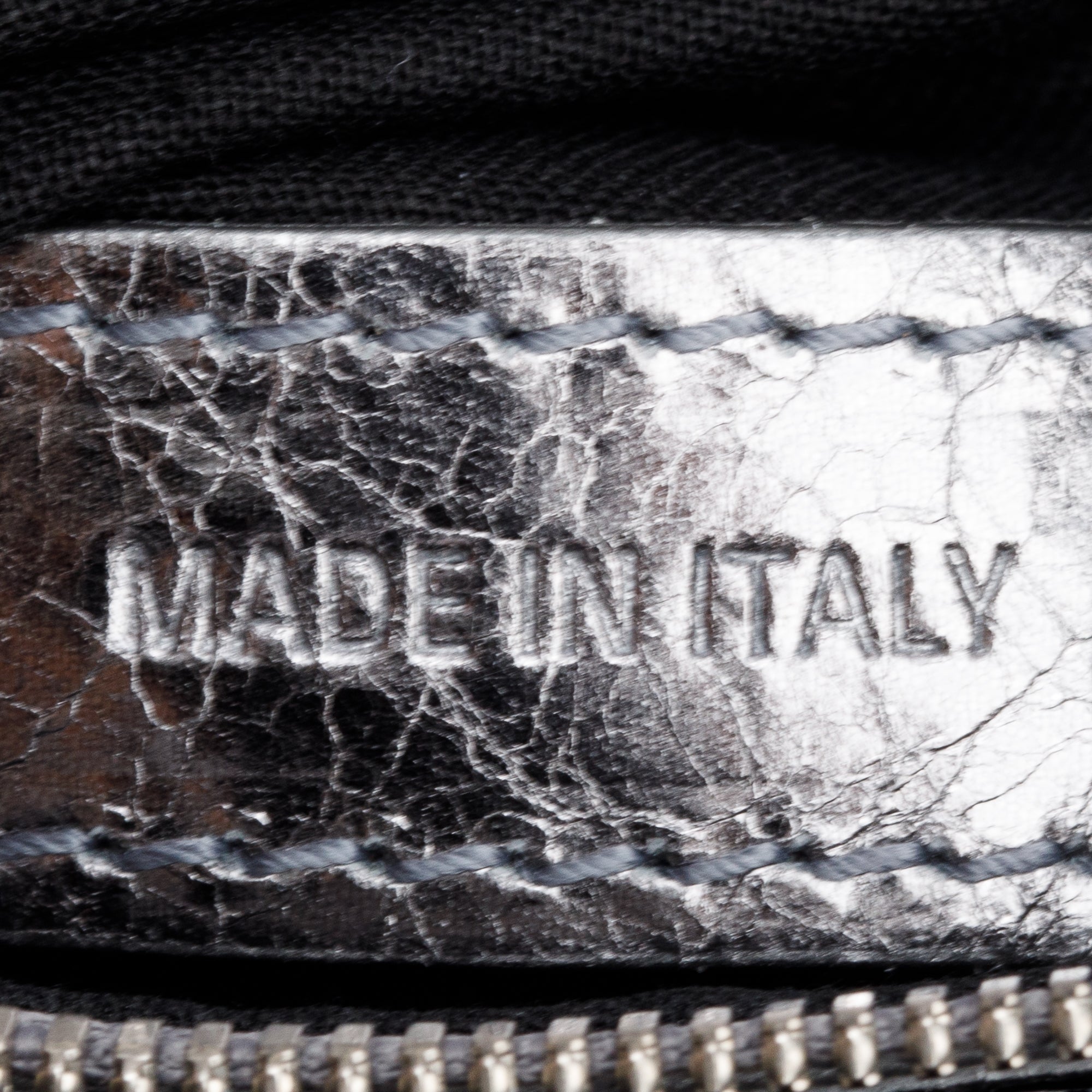 Balenciaga Silver Metallic Arena Leather Crystal Neo Cagole XS City Bag w/ Strap