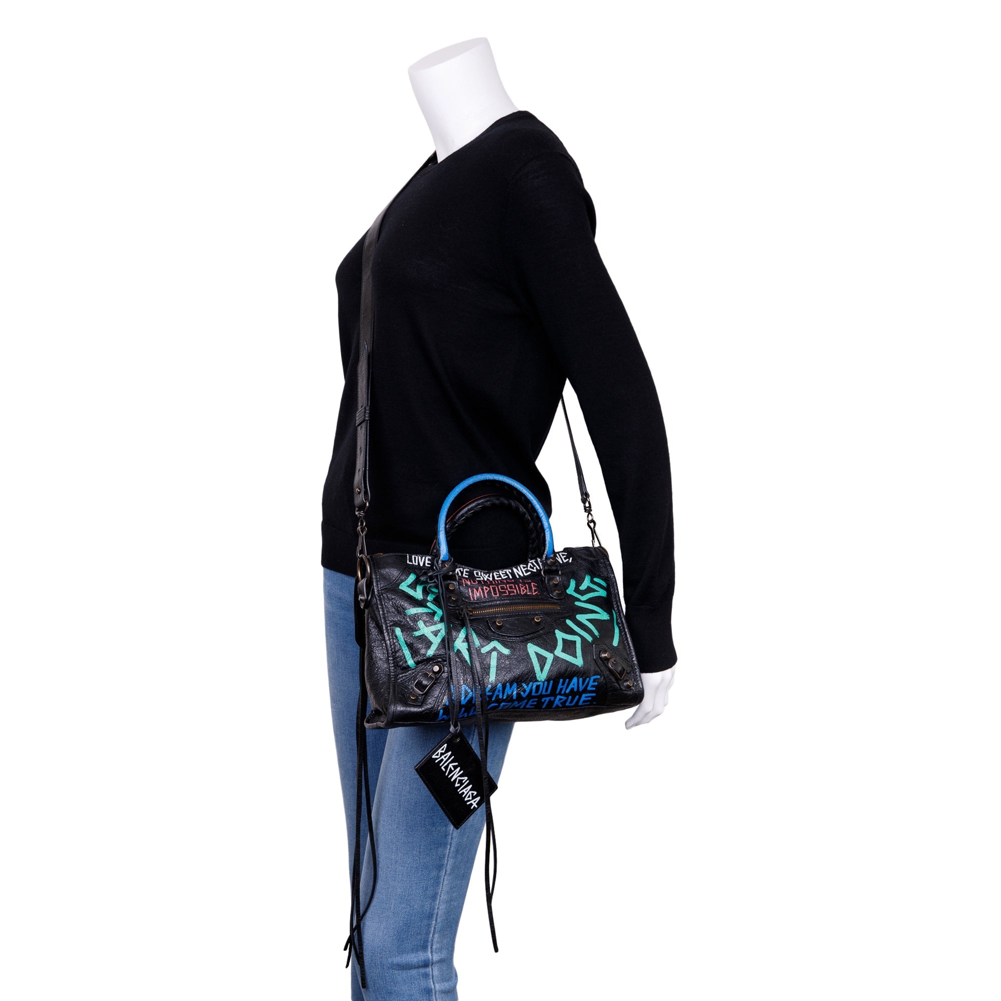 Balenciaga Small Graffiti Classic City Bag