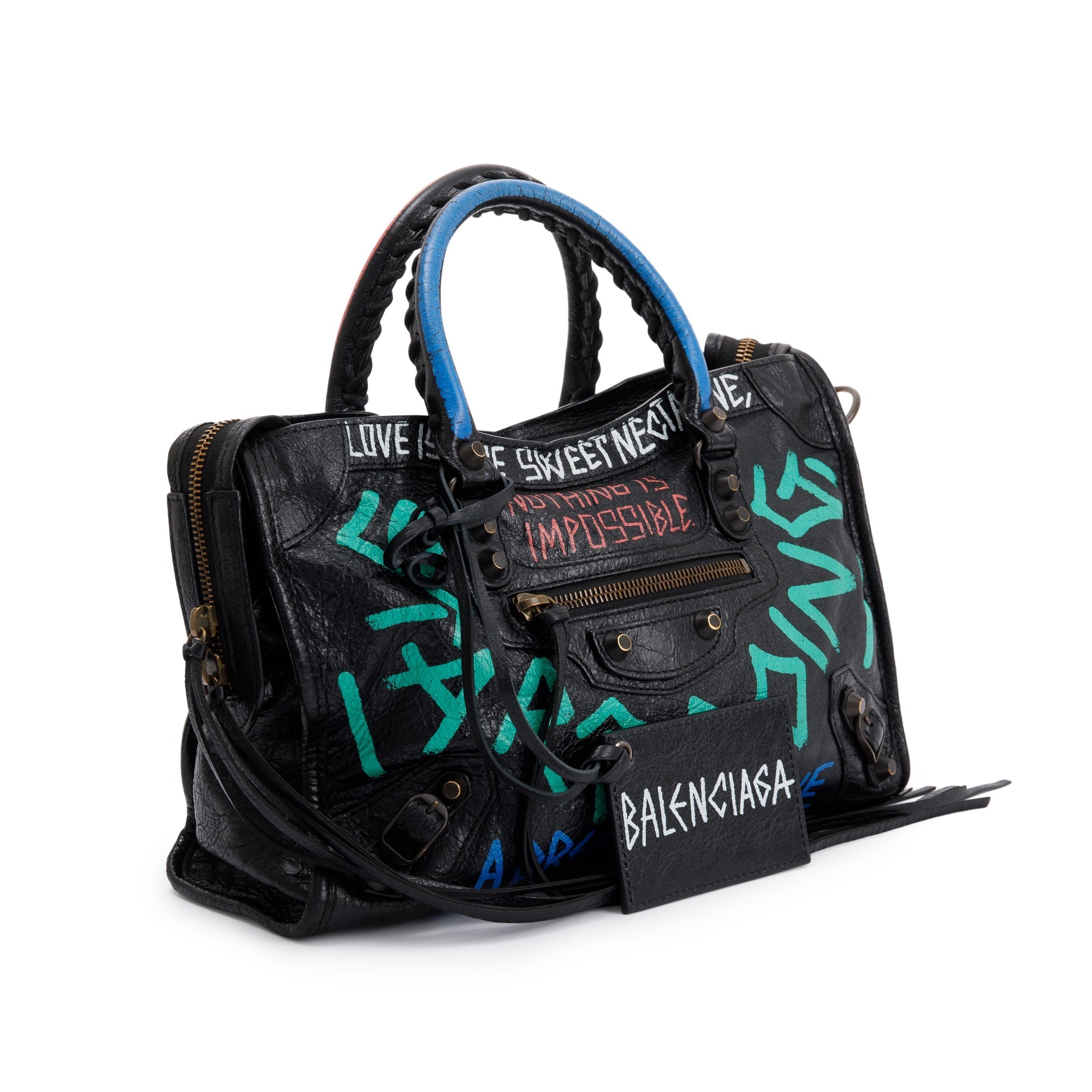 Balenciaga Small Graffiti Classic City Bag