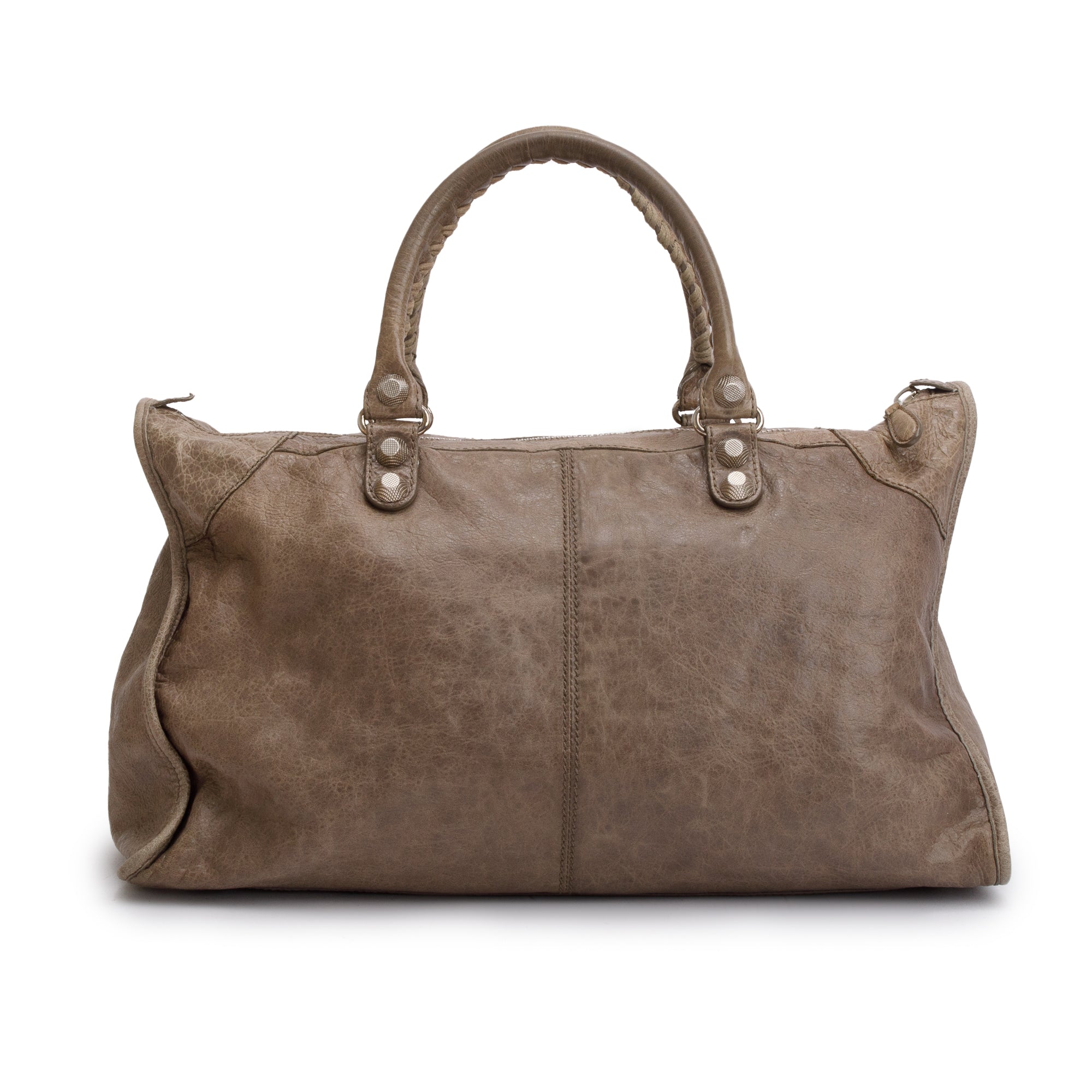 Balenciaga Taupe Agneau Leather Giant 12 City Bag