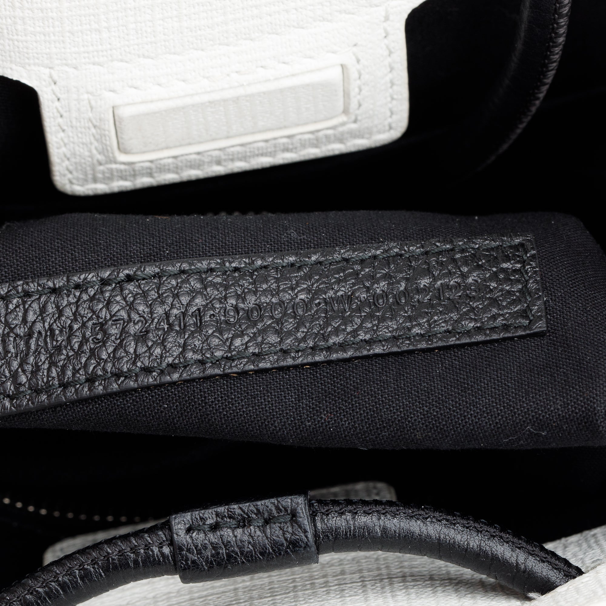 Balenciaga White Calfskin Leather XXS Logo Leather Shopping Tote