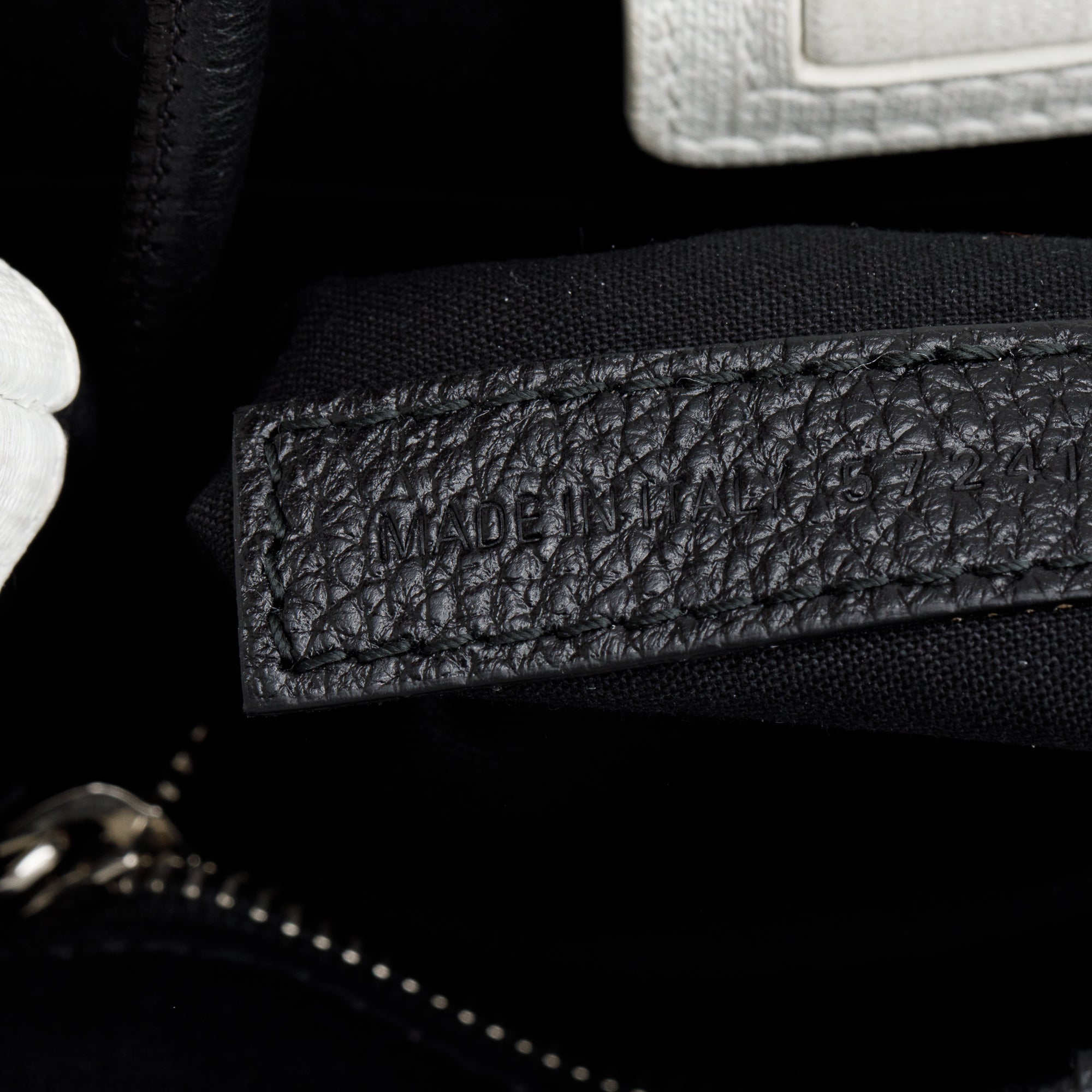 Balenciaga White Calfskin Leather XXS Logo Leather Shopping Tote