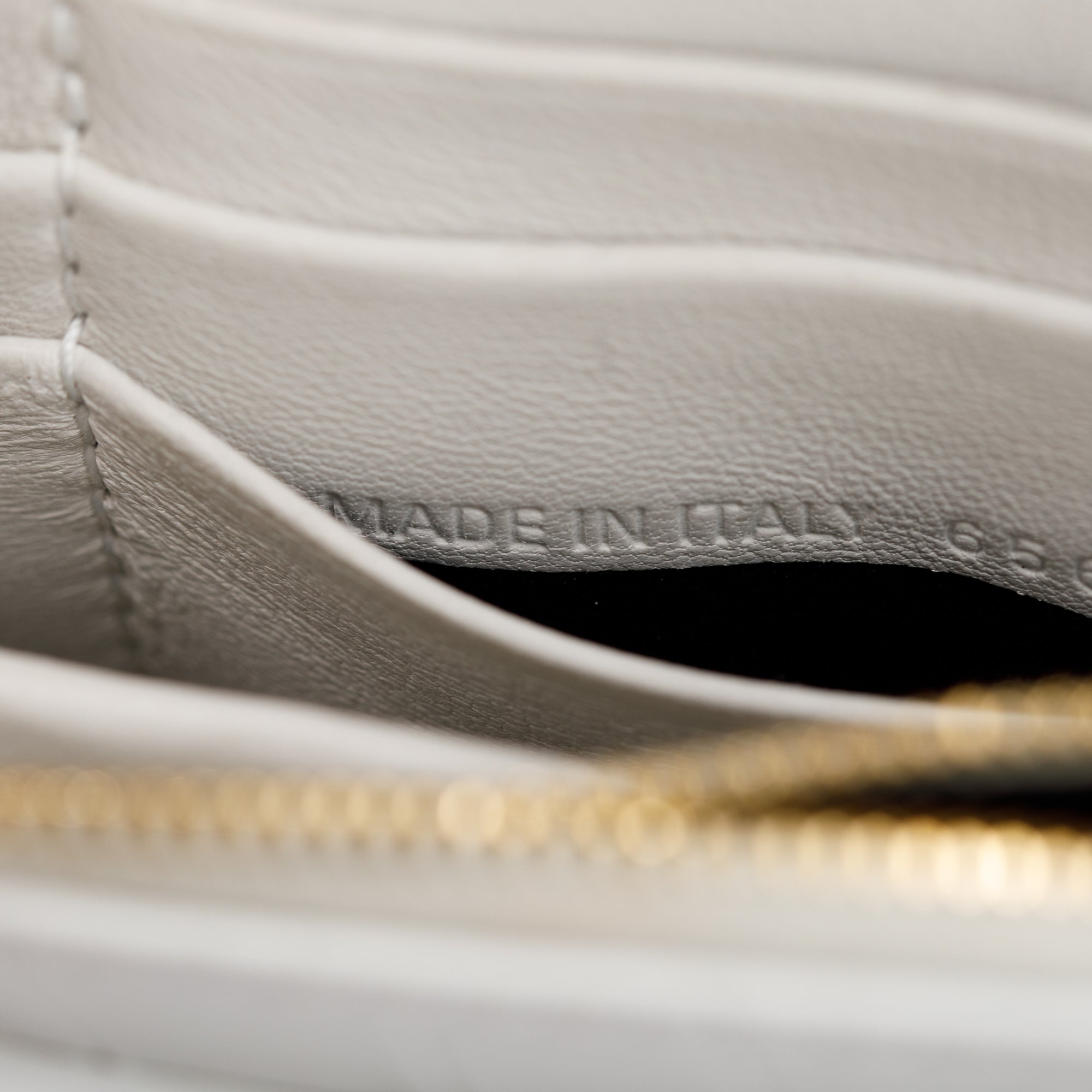 Balenciaga White Croc Embossed Hourglass Wallet on Chain