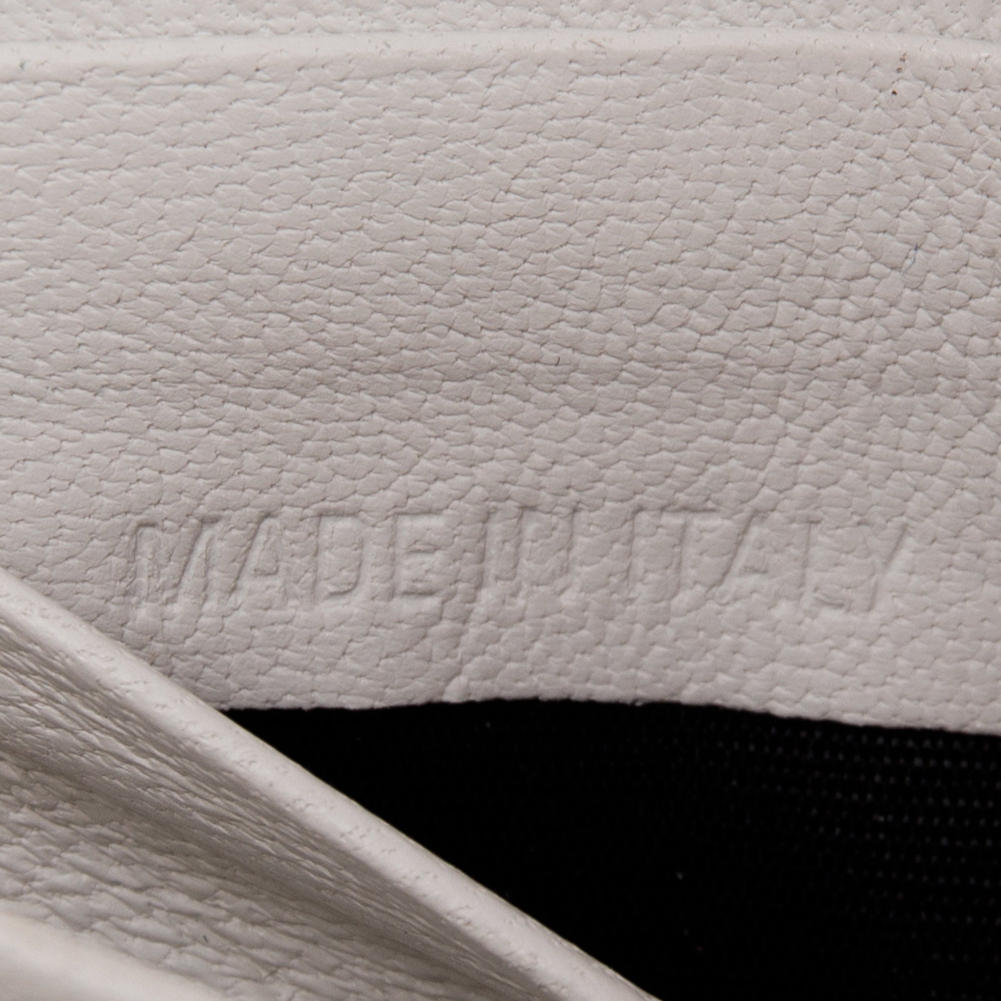 Balenciaga White Crocodile Embossed Hourglass Wallet on Chain