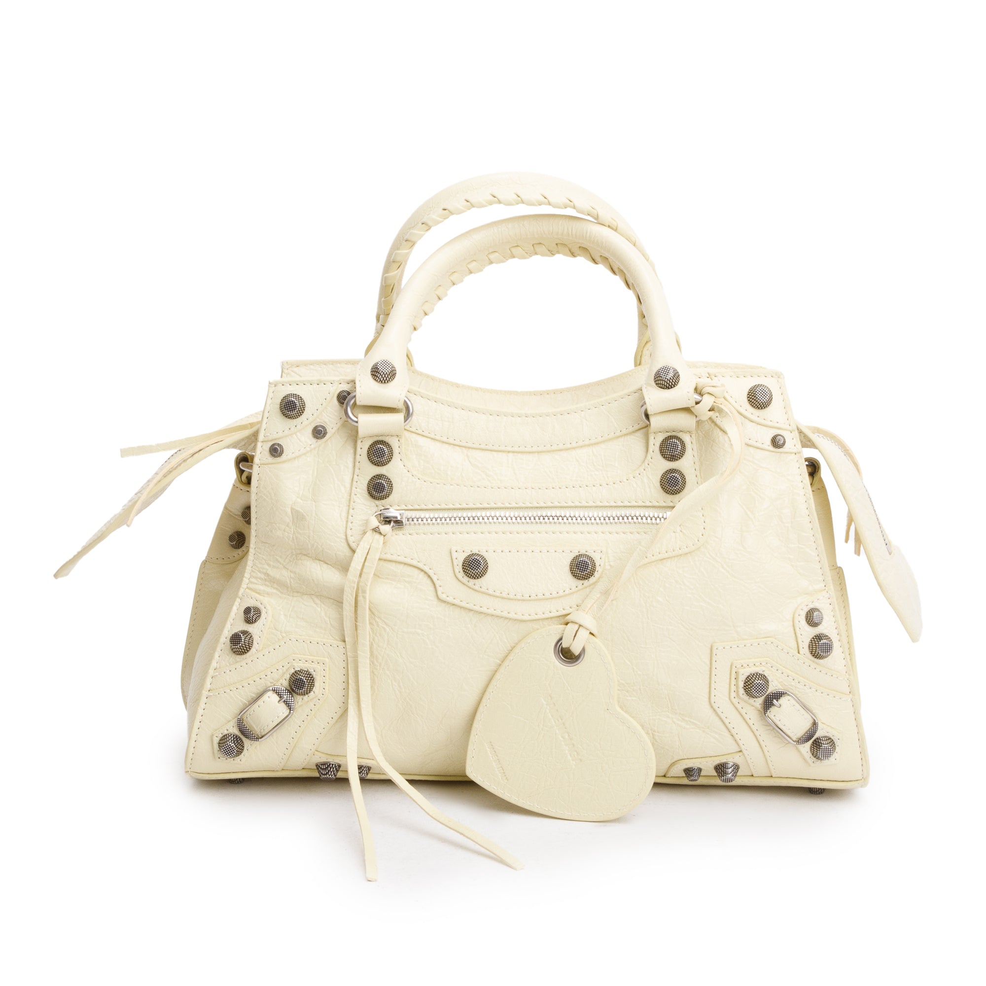 Balenciaga Yellow Arena Leather Small Neo Le Cagole Classic City Bag