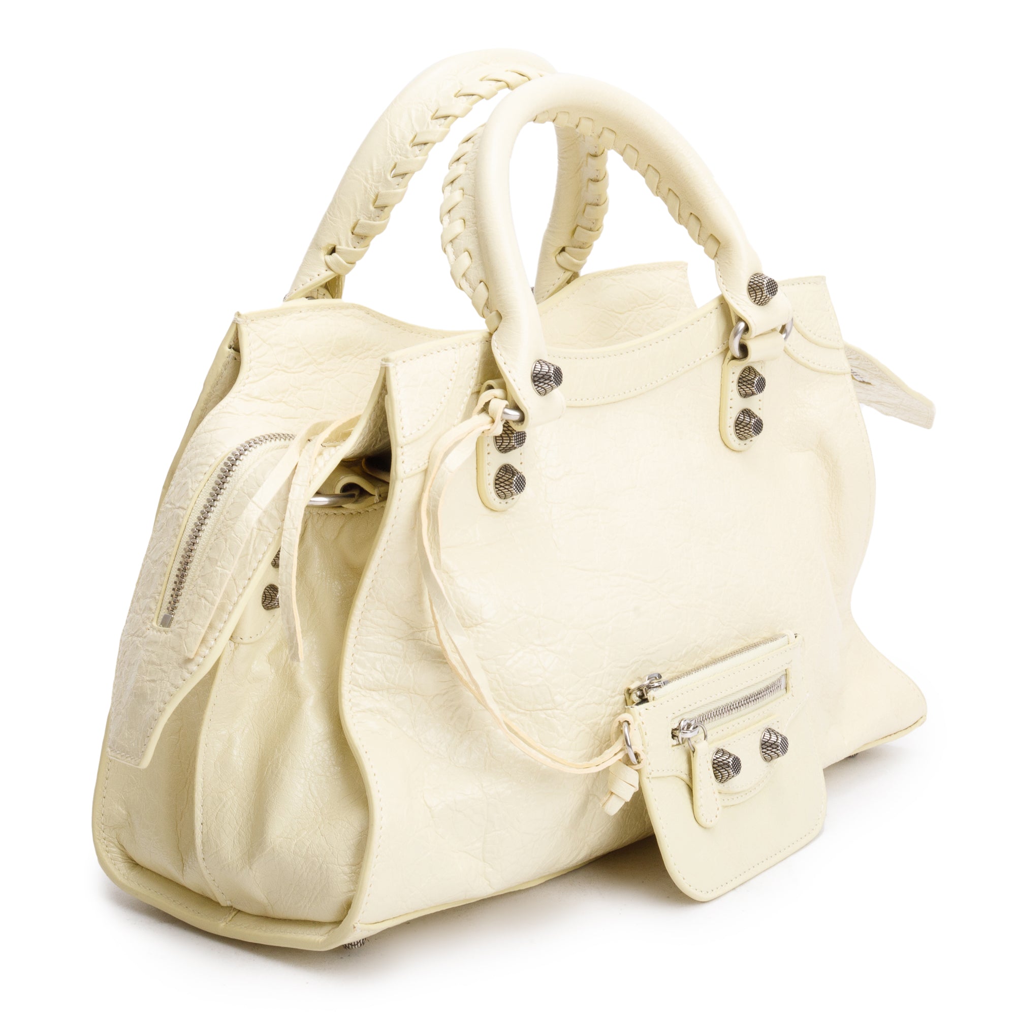 Balenciaga Yellow Arena Leather Small Neo Le Cagole Classic City Bag