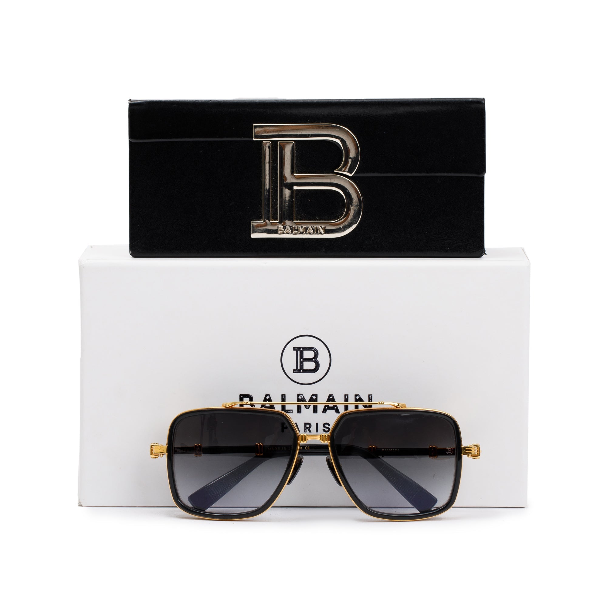 Balmain x Akoni Officier BPS-108A-58 Sunglasses w/ Box & Case