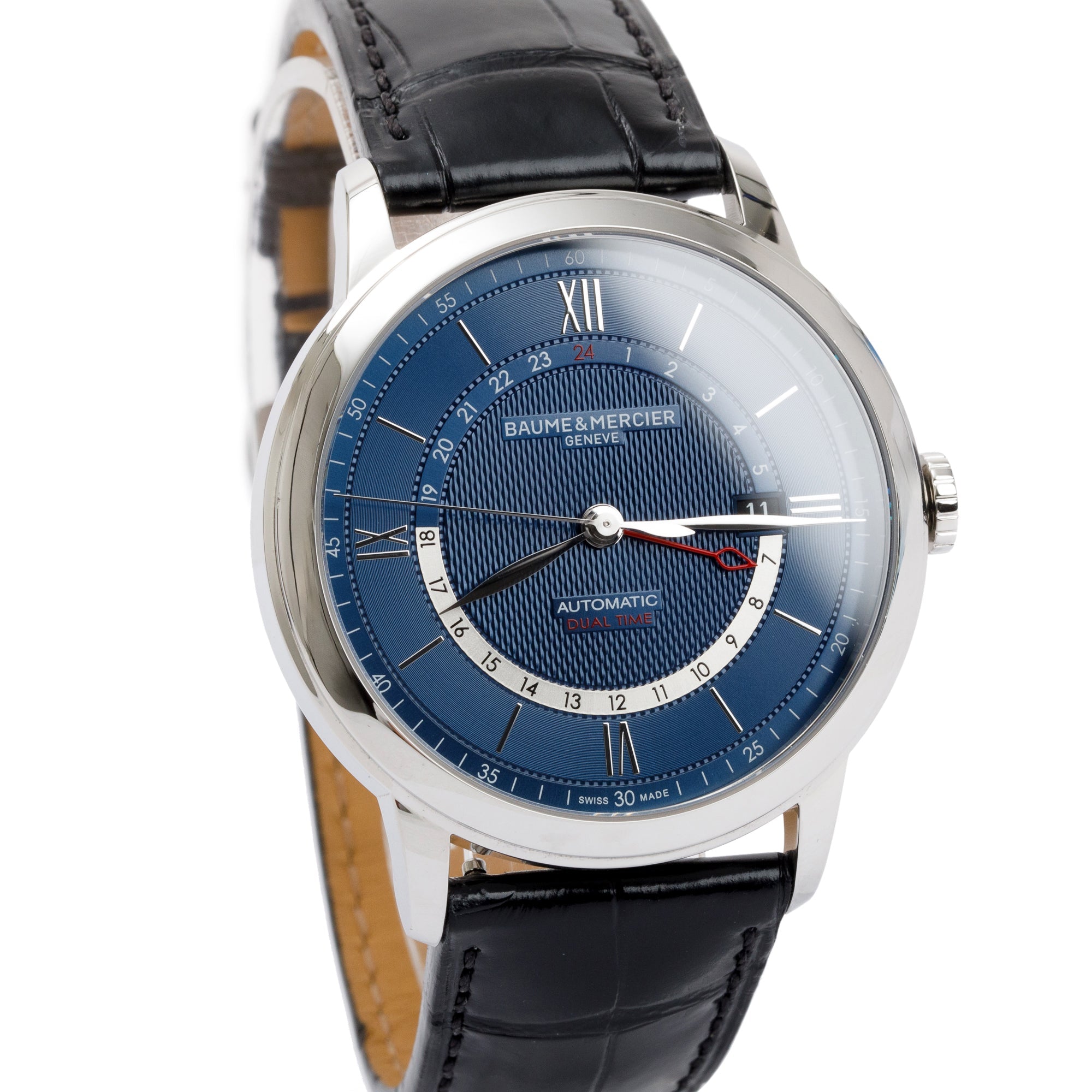 Baume & Mercier 2022 Stainless Steel Classima 42 MM Automatic GMT Watch w/ Box & Papers