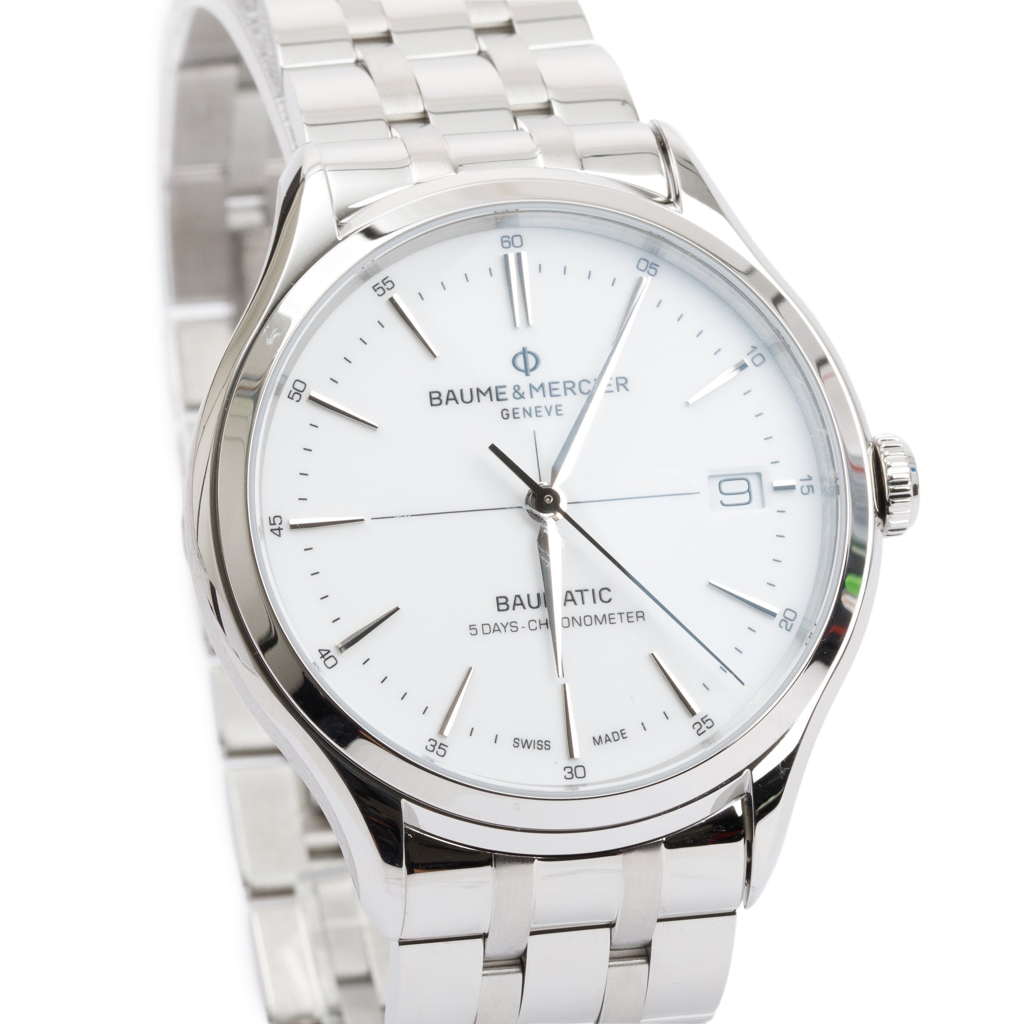 Baume & Mercier 2023 Stainless Steel Clifton 40 MM Automatic Watch w/ Box & Papers