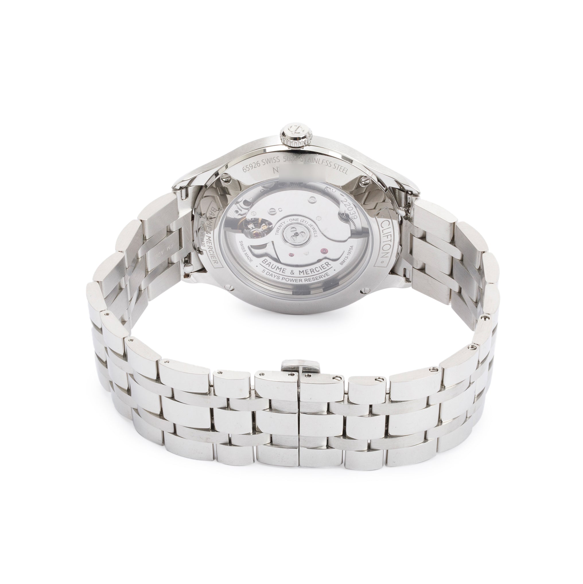 Baume & Mercier 2023 Stainless Steel Clifton 40 MM Automatic Watch w/ Box & Papers