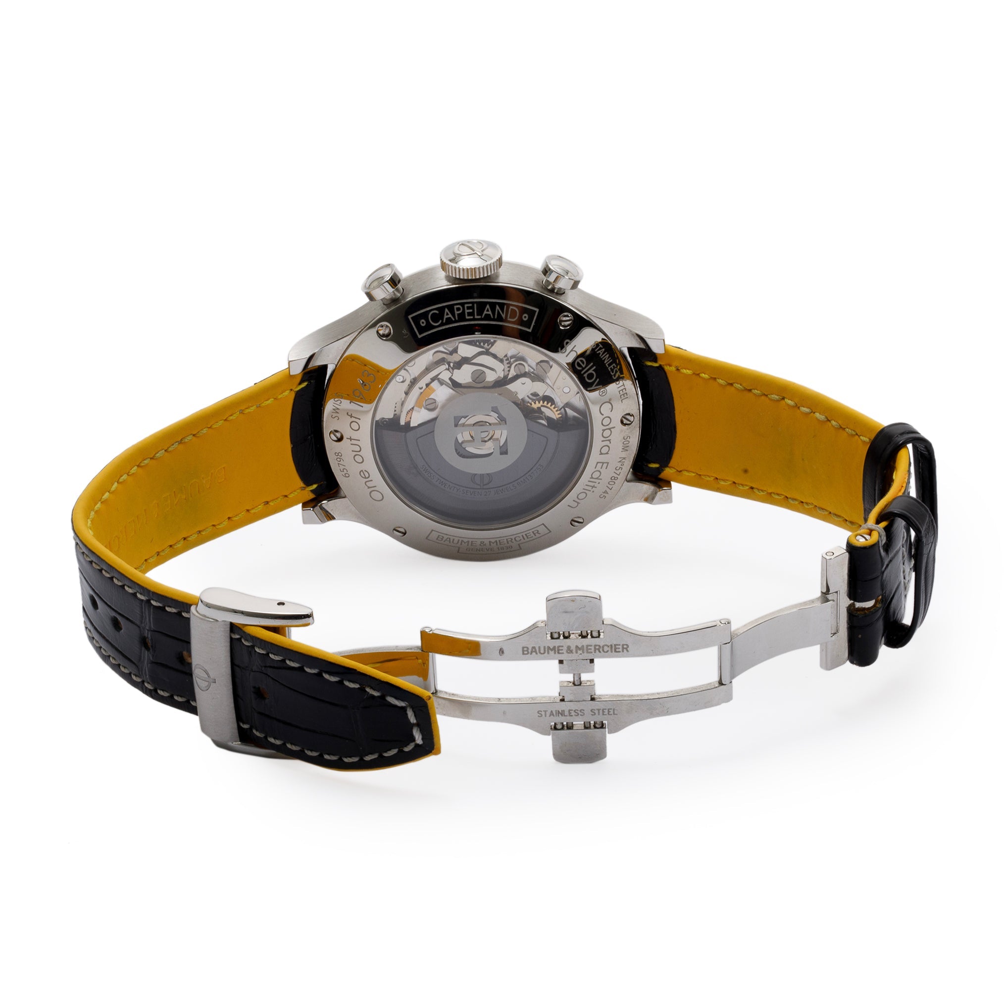 Baume & Mercier Capeland Shelby Cobra 44 MM Automatic Watch w/ Box & Papers