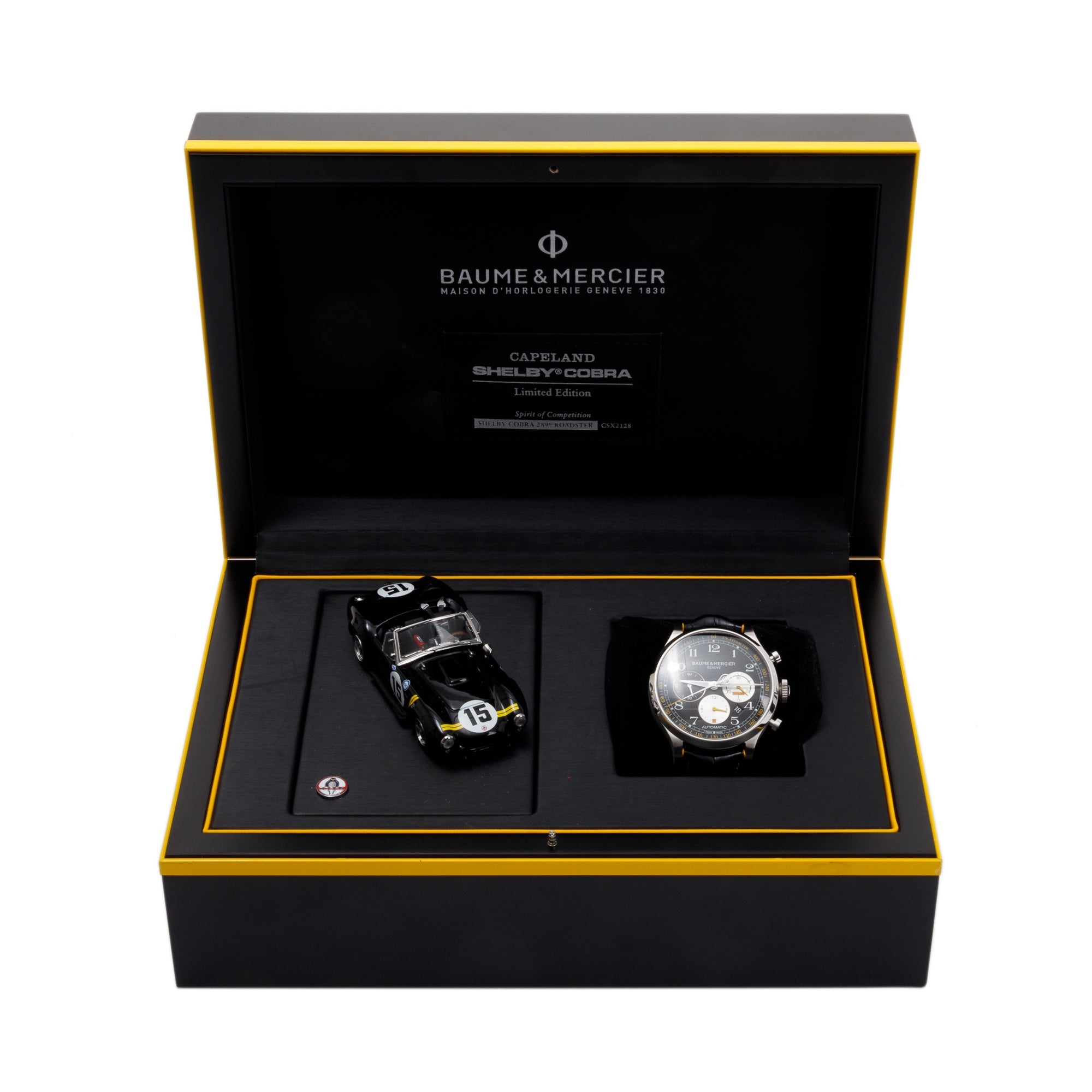 Baume & Mercier Capeland Shelby Cobra 44 MM Automatic Watch w/ Box & Papers