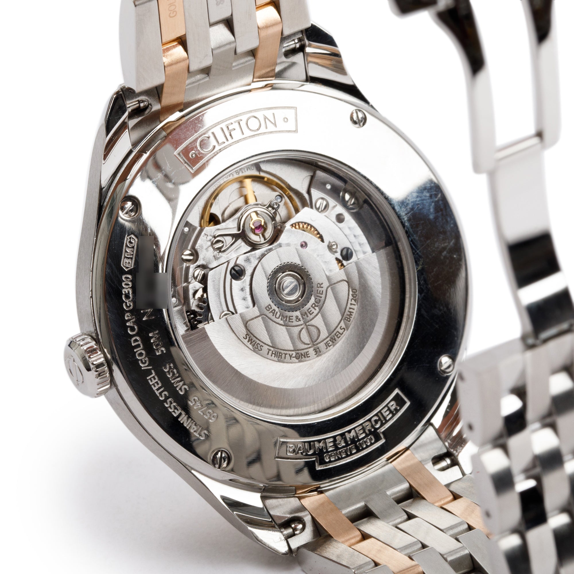 Baume & Mercier Rose Gold-Plated & Stainless Steel Clifton 41 MM Automatic Watch w/ Box & Papers