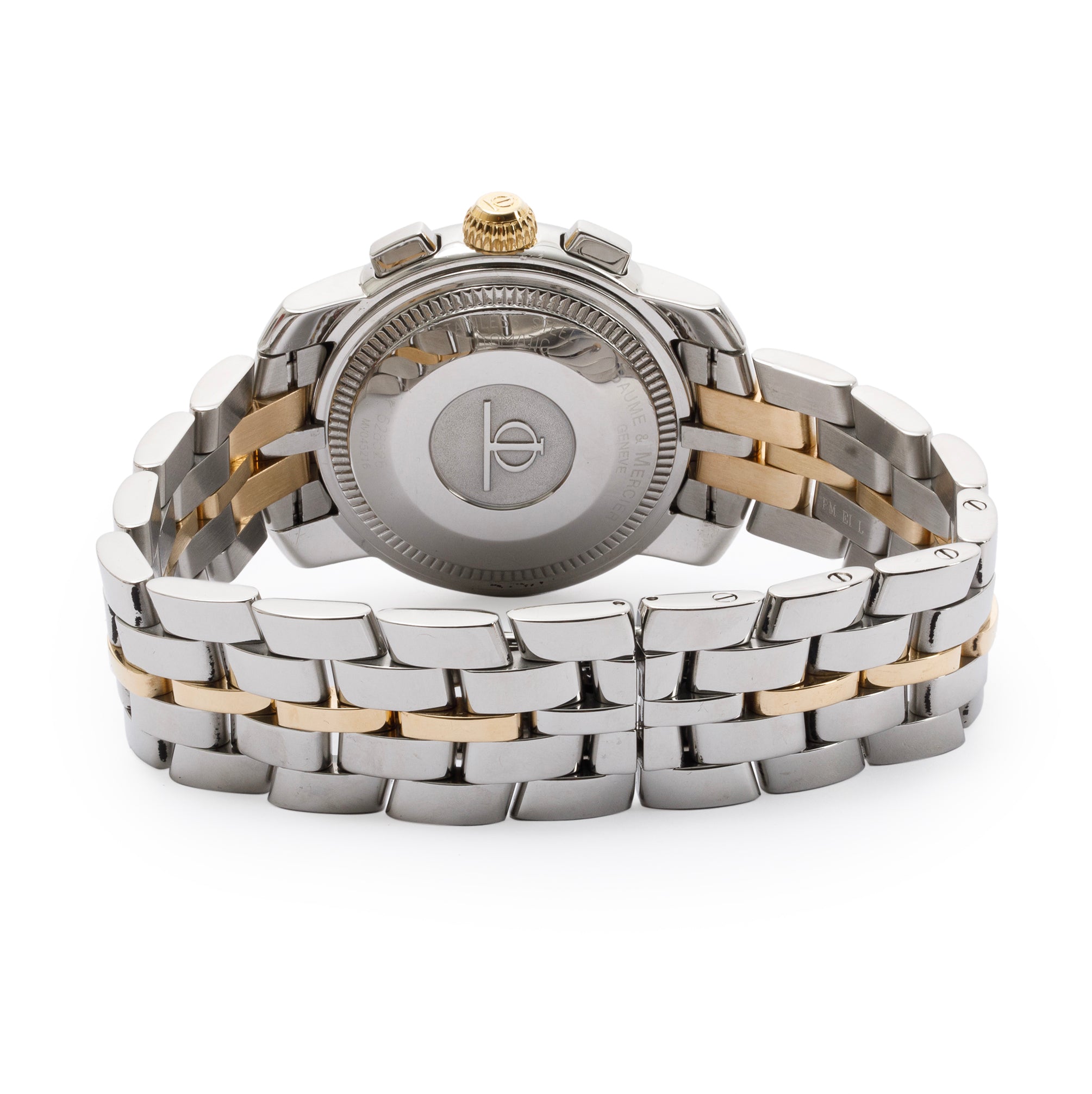 Baume & Mercier Stainless Steel & 18k Yellow Gold Capeland 39 mm Chronograph Automatic Watch w/ Box & Papers