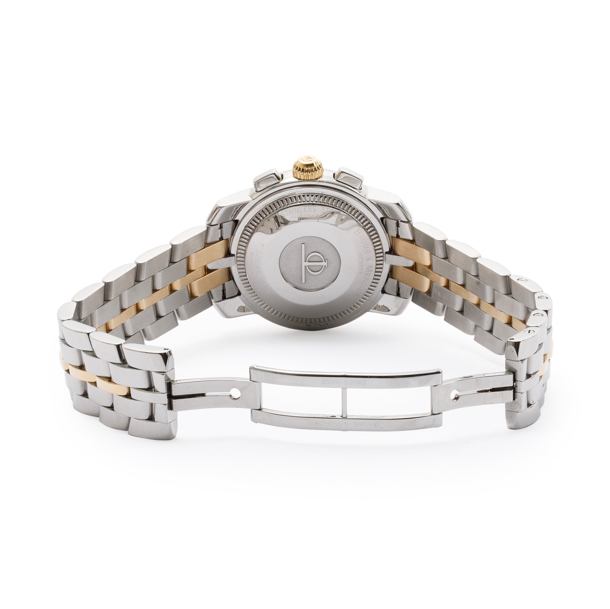 Baume & Mercier Stainless Steel & 18k Yellow Gold Capeland 39 mm Chronograph Automatic Watch w/ Box & Papers