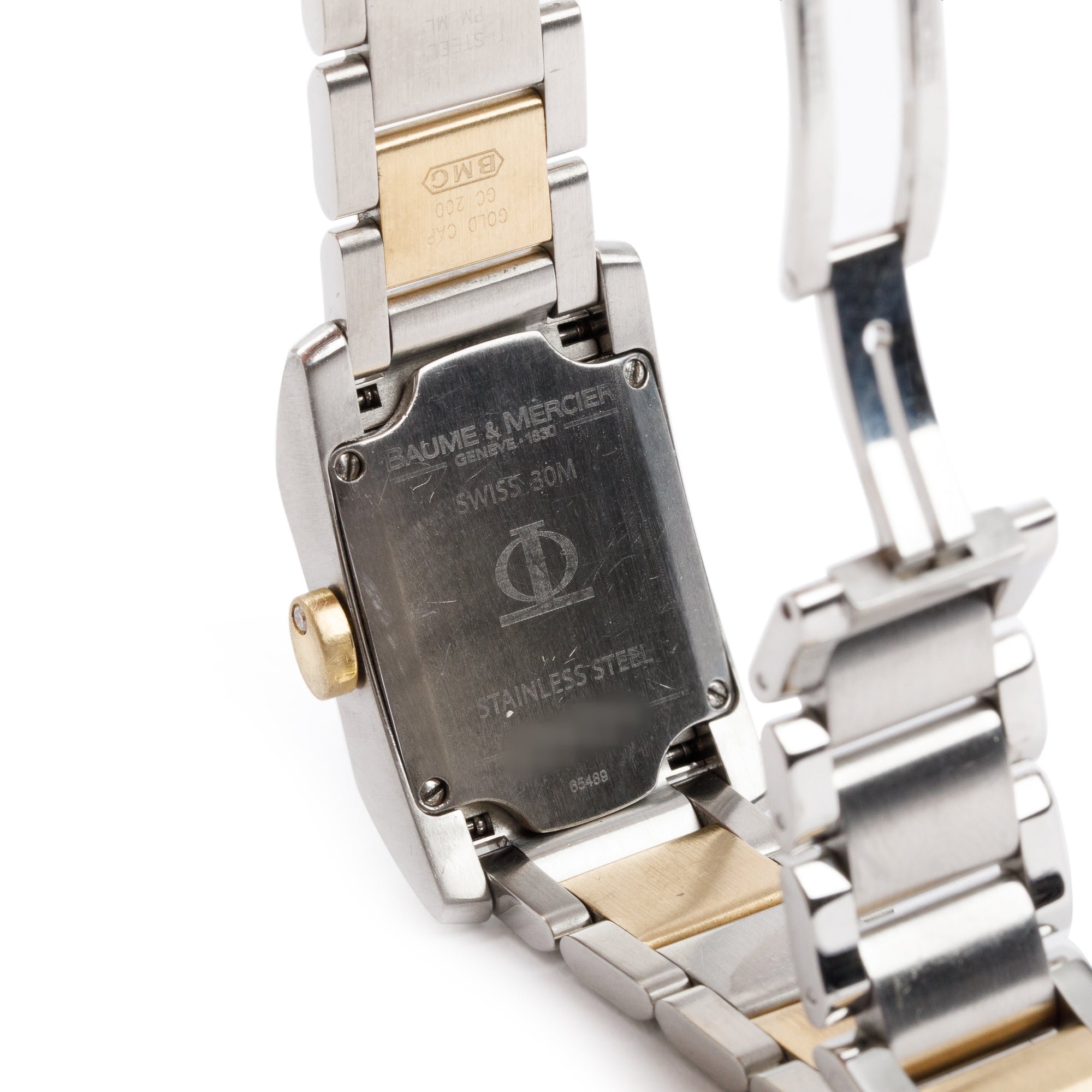 Baume & Mercier Stainless Steel & 18k Yellow Gold Mother of Pearl Dial Diamant Watch