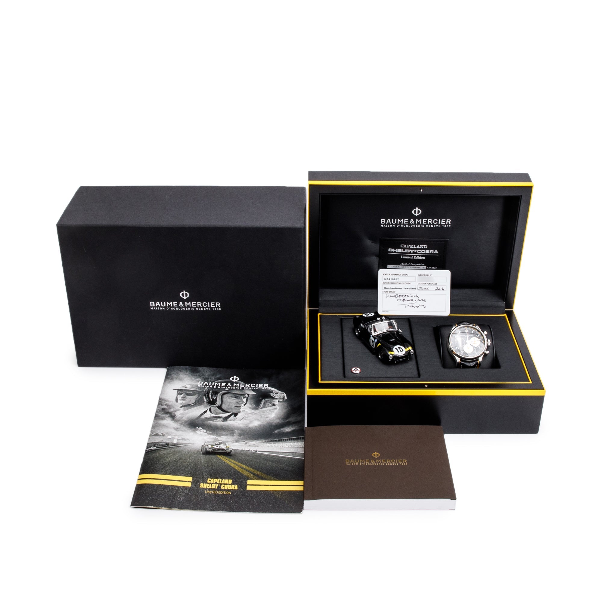 Baume & Mercier Stainless Steel Capeland Shelby Cobra 44 MM Chronograph Automatic Watch w/ Box & Papers