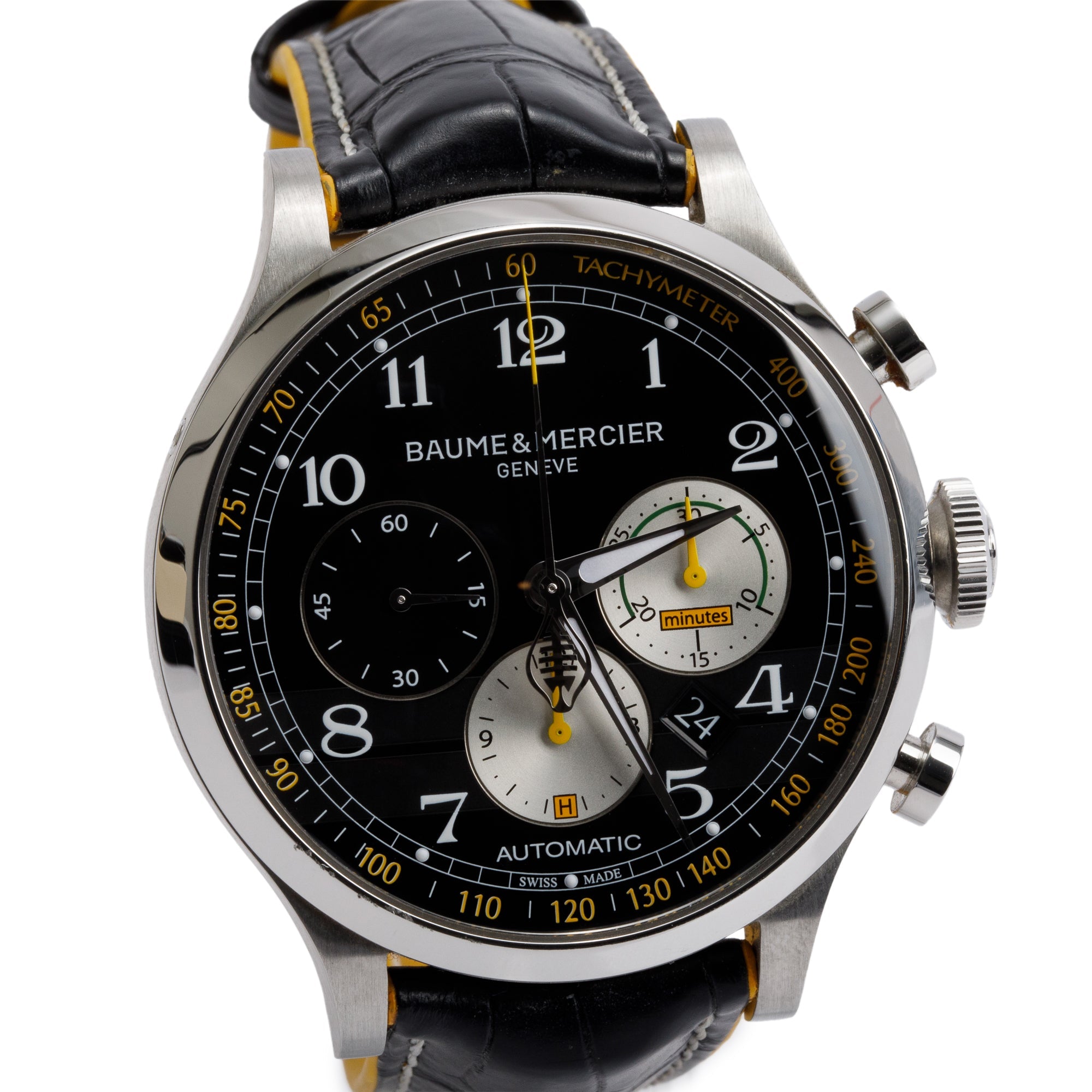 Baume & Mercier Stainless Steel Capeland Shelby Cobra 44 MM Chronograph Automatic Watch w/ Box & Papers