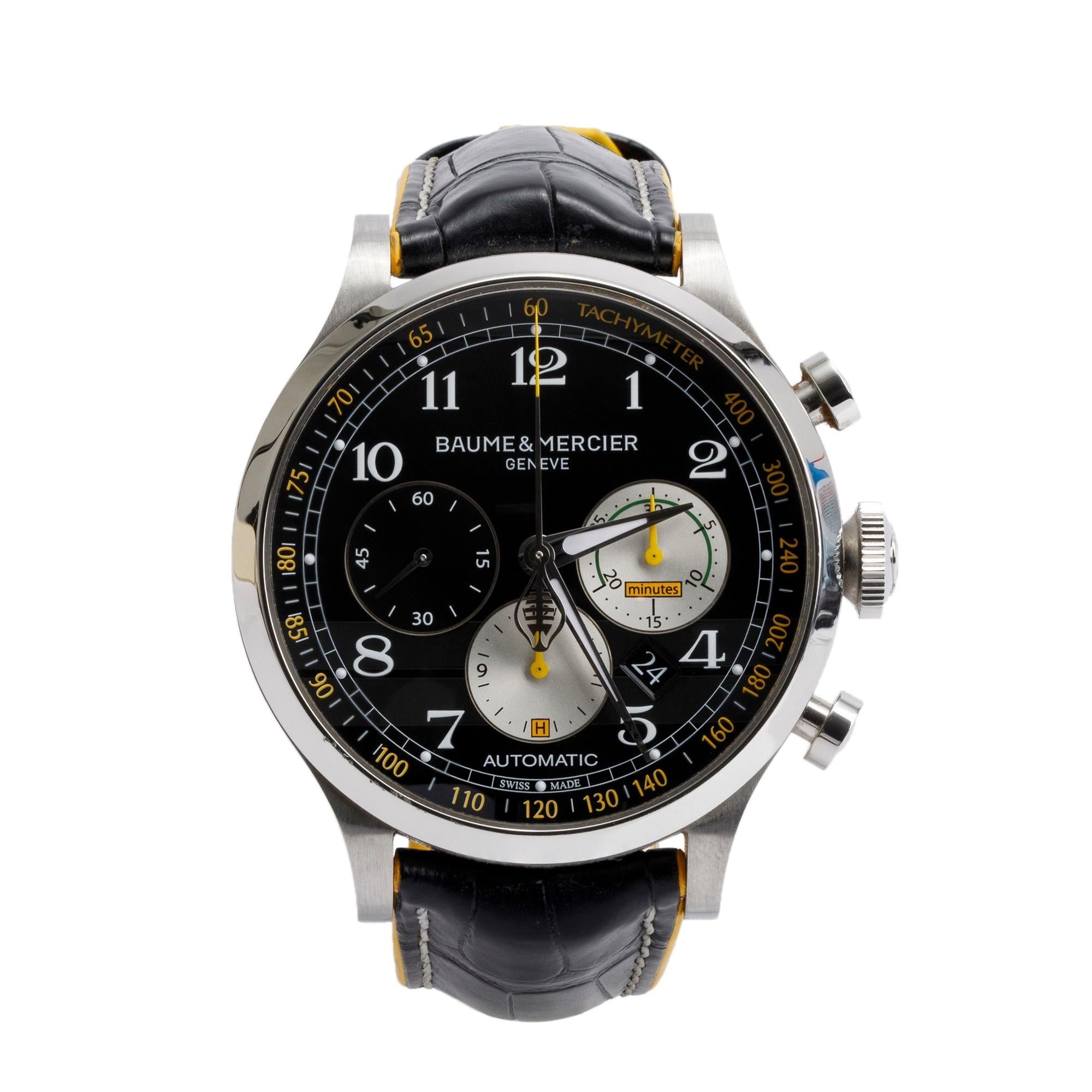 Baume & Mercier Stainless Steel Capeland Shelby Cobra 44 MM Chronograph Automatic Watch w/ Box & Papers