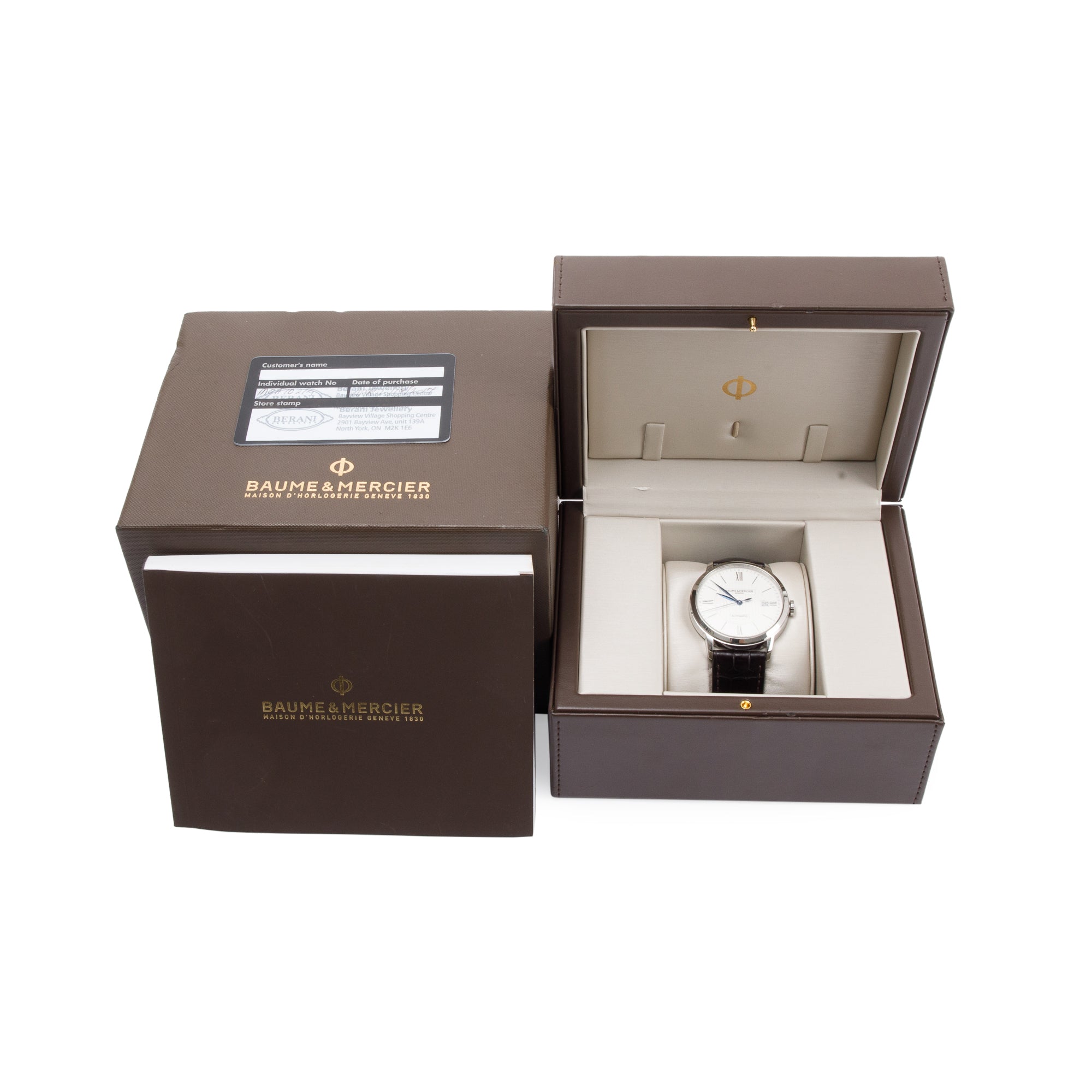 Baume & Mercier Stainless Steel Classima 40 MM Automatic Watch w/ Box & Papers
