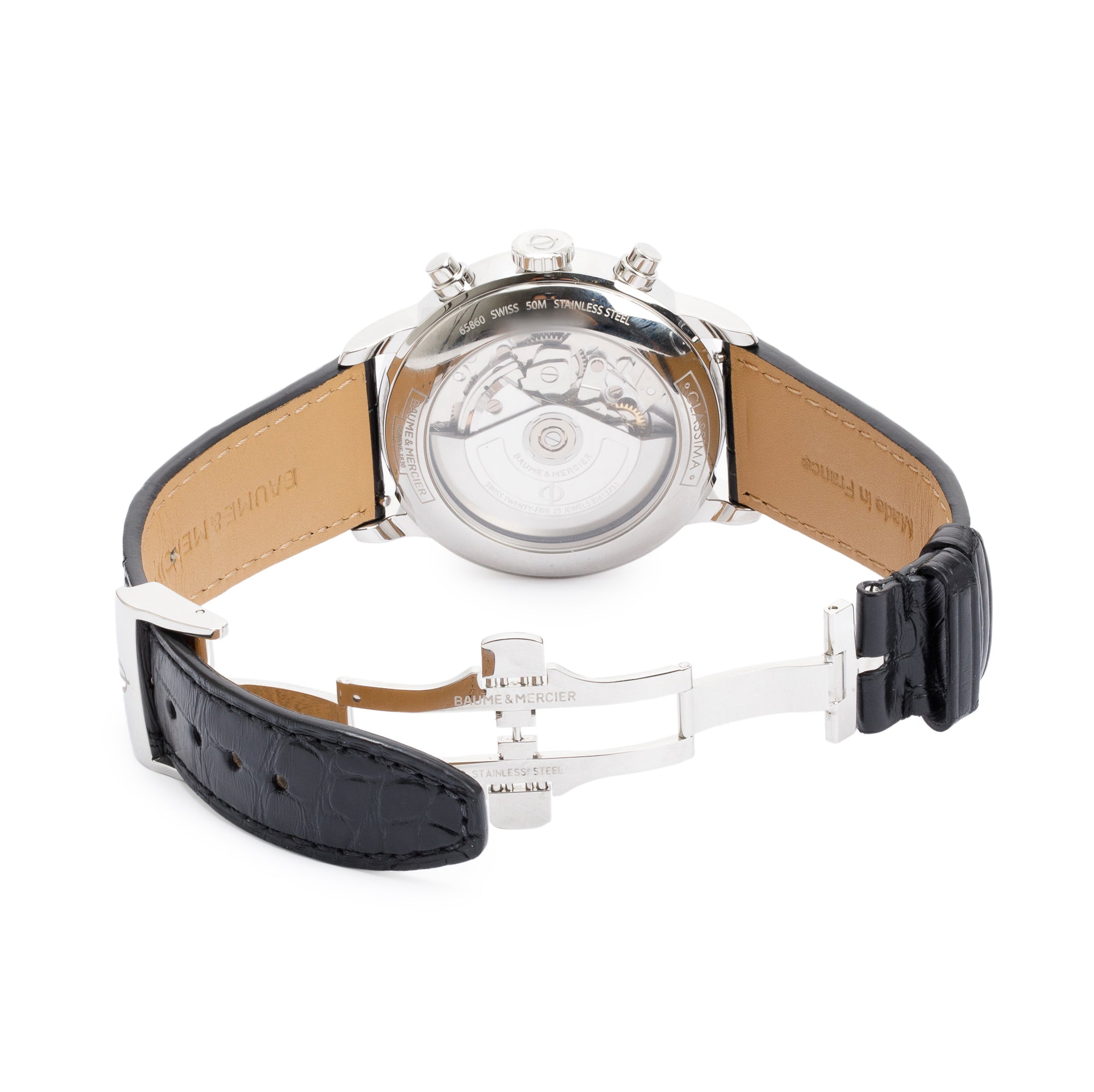 Baume & Mercier Stainless Steel Classima 42 MM Chronograph Moonphase Automatic Watch w/ Box & Papers