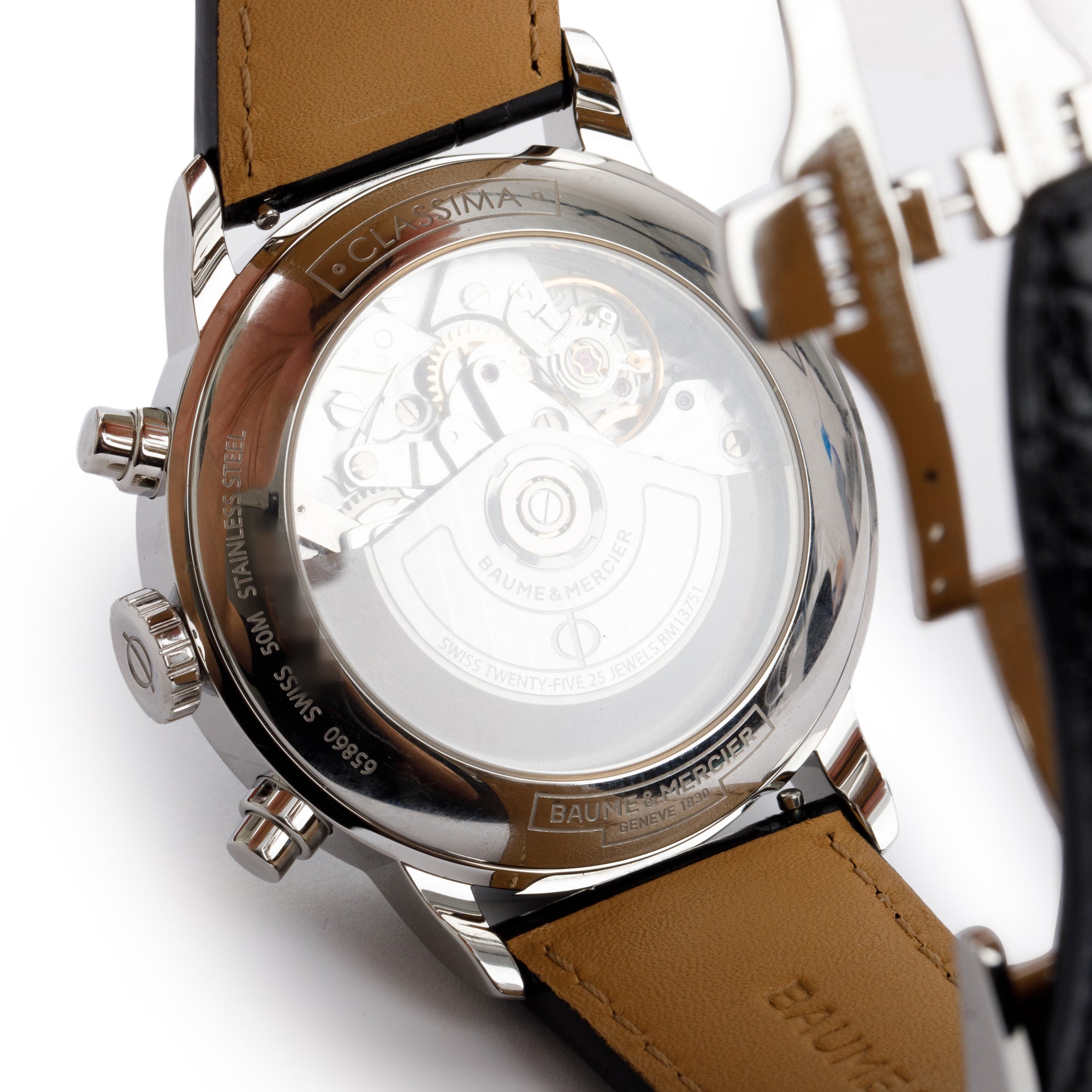 Baume & Mercier Stainless Steel Classima 42 MM Chronograph Moonphase Automatic Watch w/ Box & Papers