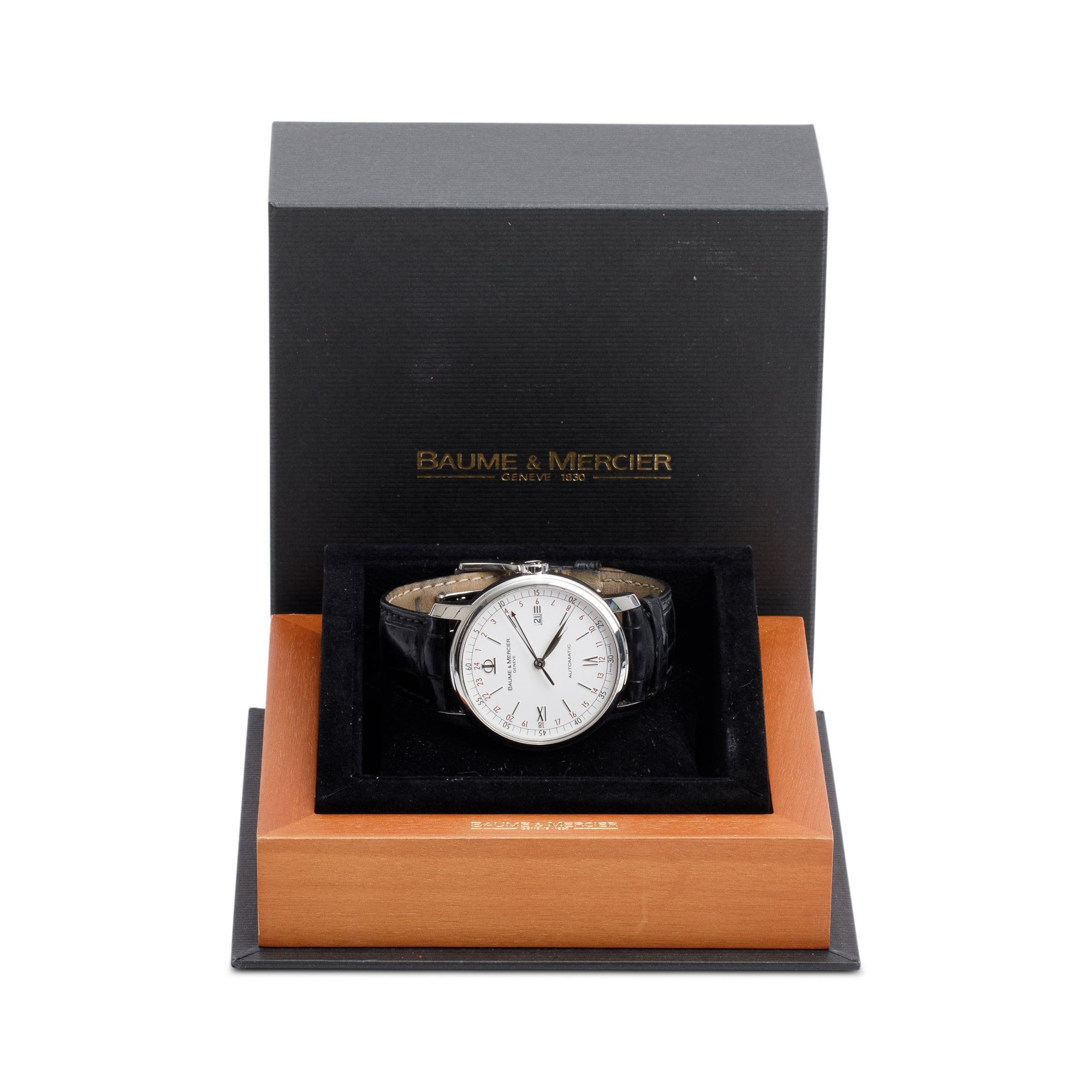 Baume & Mercier Stainless Steel Classima 42 MM XL GMT Automatic Watch w/ Box