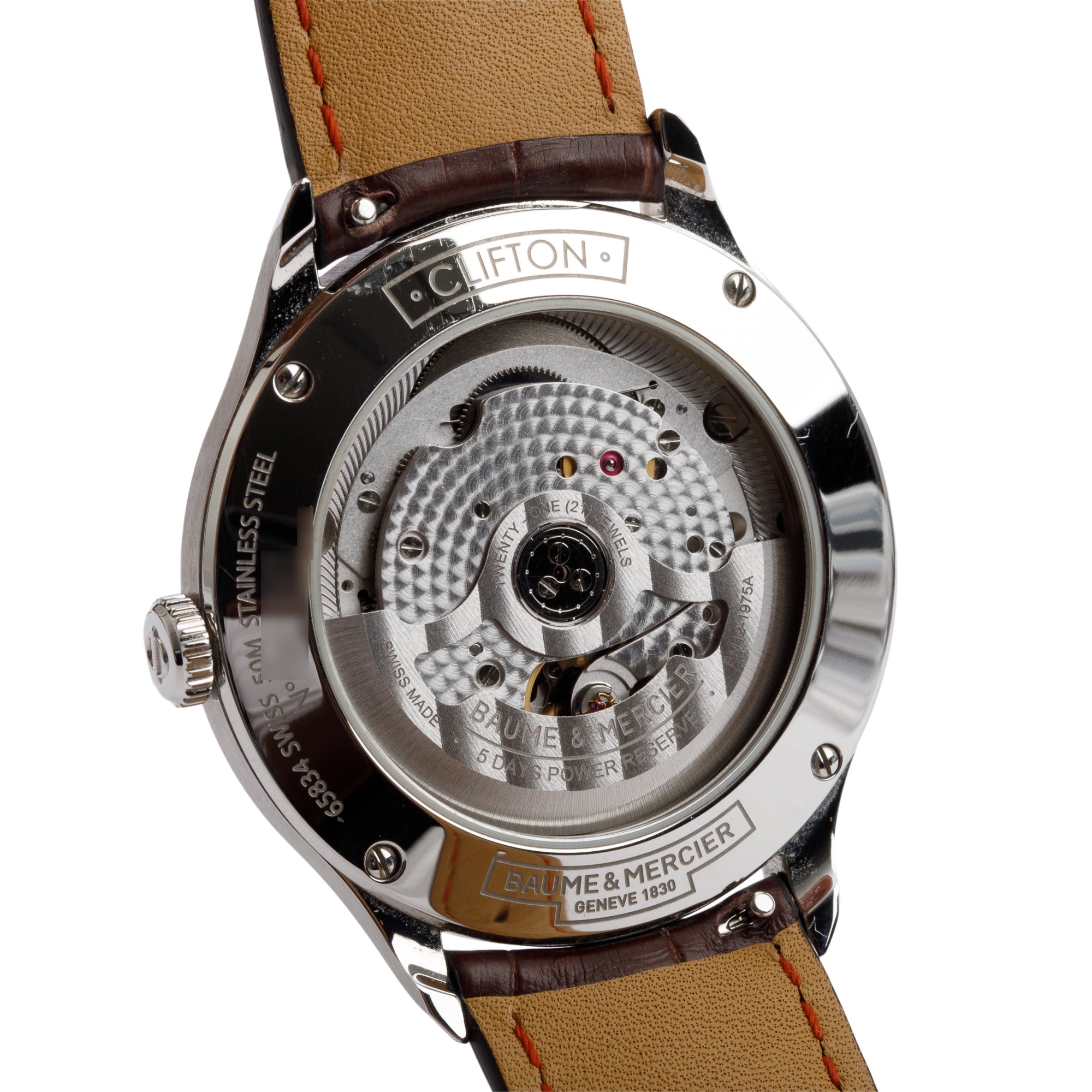 Baume & Mercier Stainless Steel Clifton 40 MM Automatic Watch w/ Box & Papers