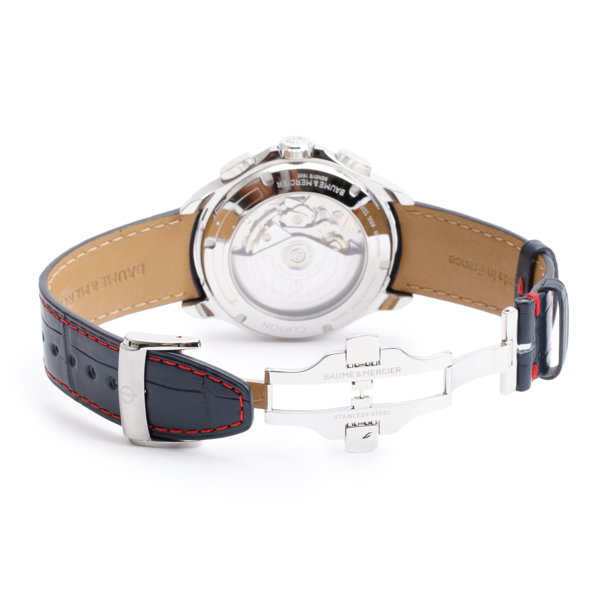 Baume & Mercier Stainless Steel Clifton 44 MM Chronograph Automatic Watch w/ Box & Papers