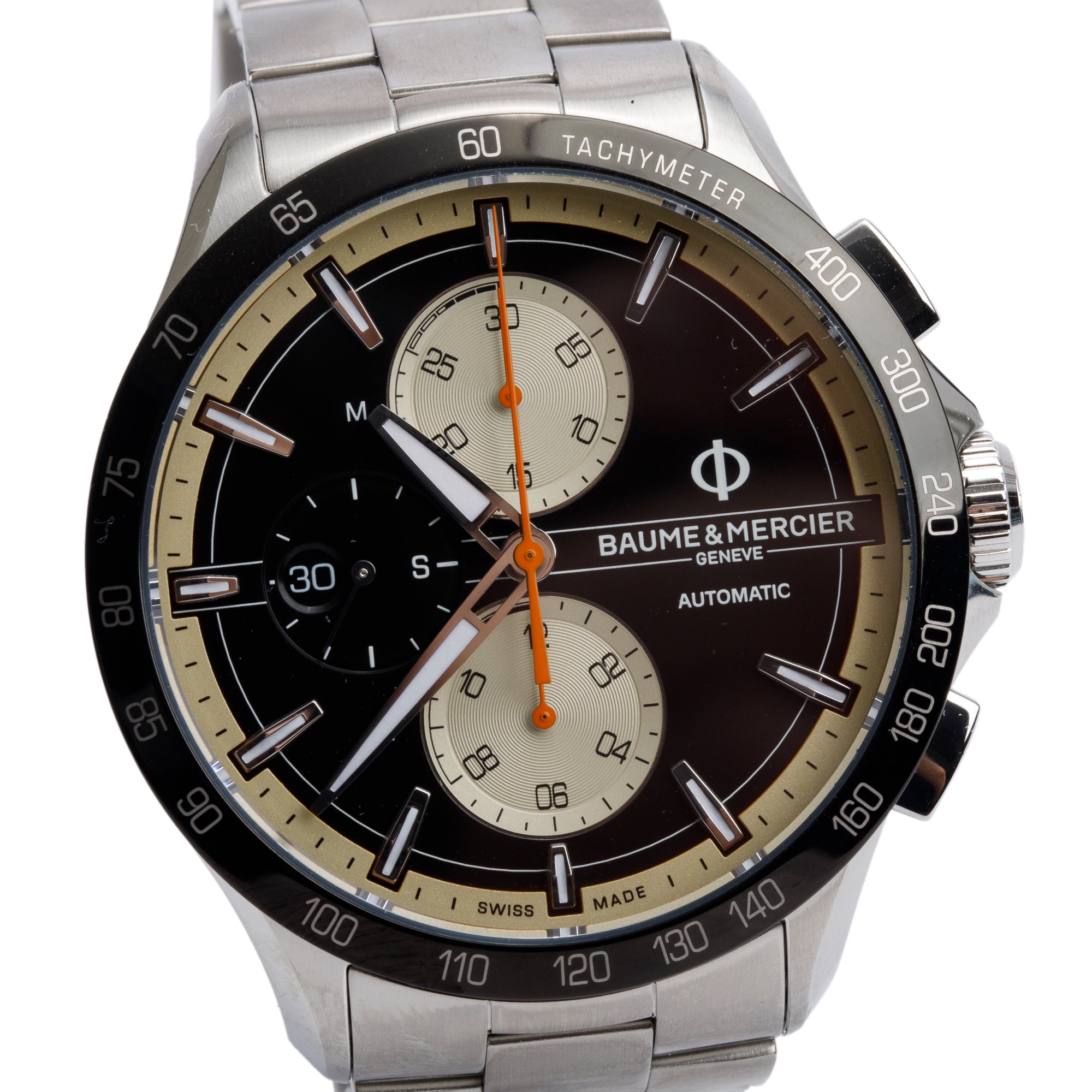 Baume & Mercier Stainless Steel Clifton Club Indian Limited Edition 44 MM Chronograph Automatic Watch w/ Box & Papers