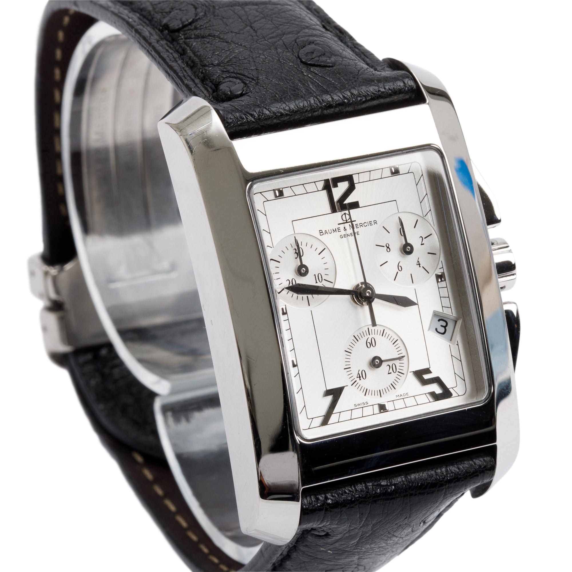 Baume & Mercier Stainless Steel Hampton 28.5 MM Chronograph Quartz Watch